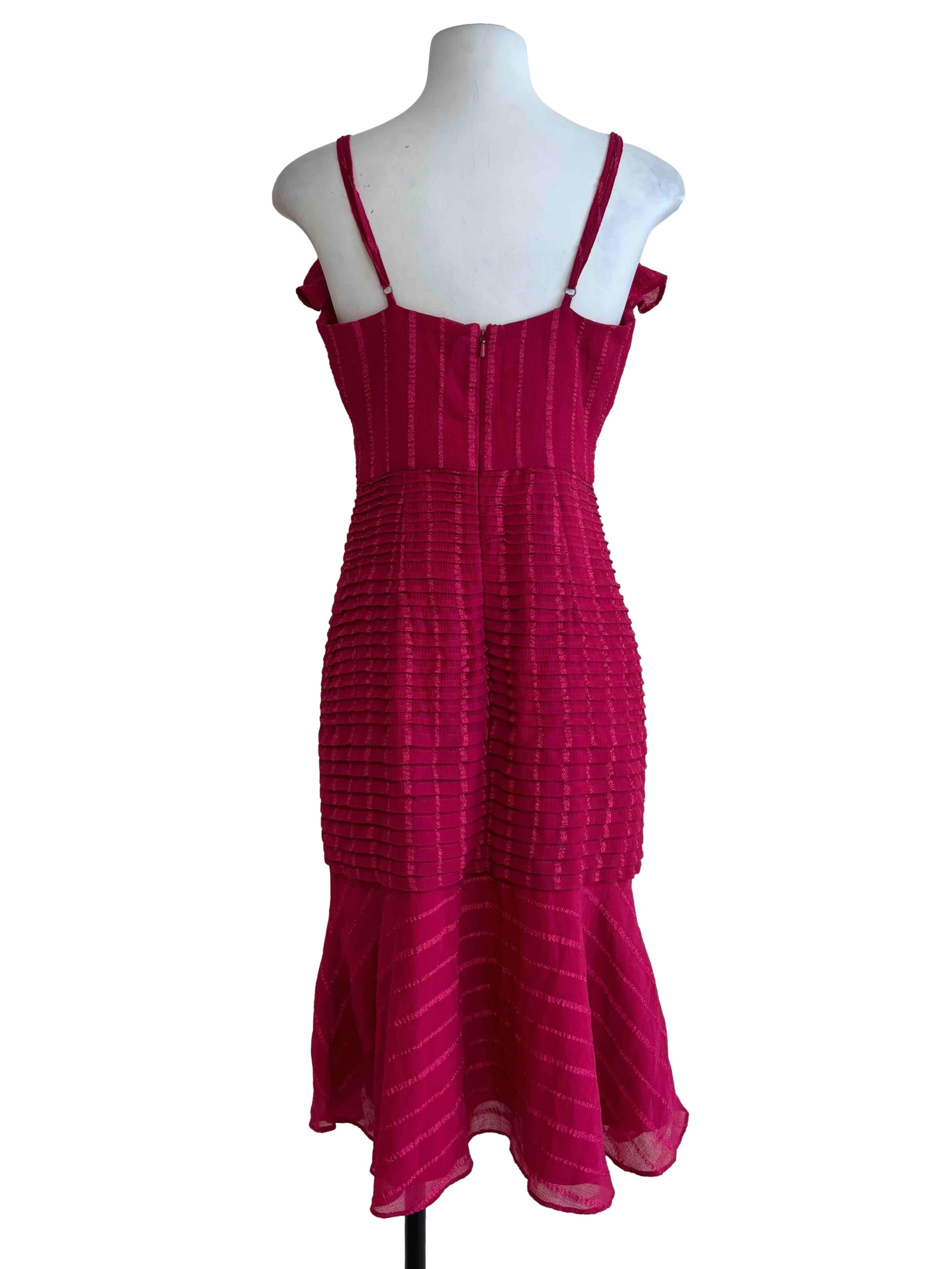 Hot Pink Ruffle Mermaid Dress