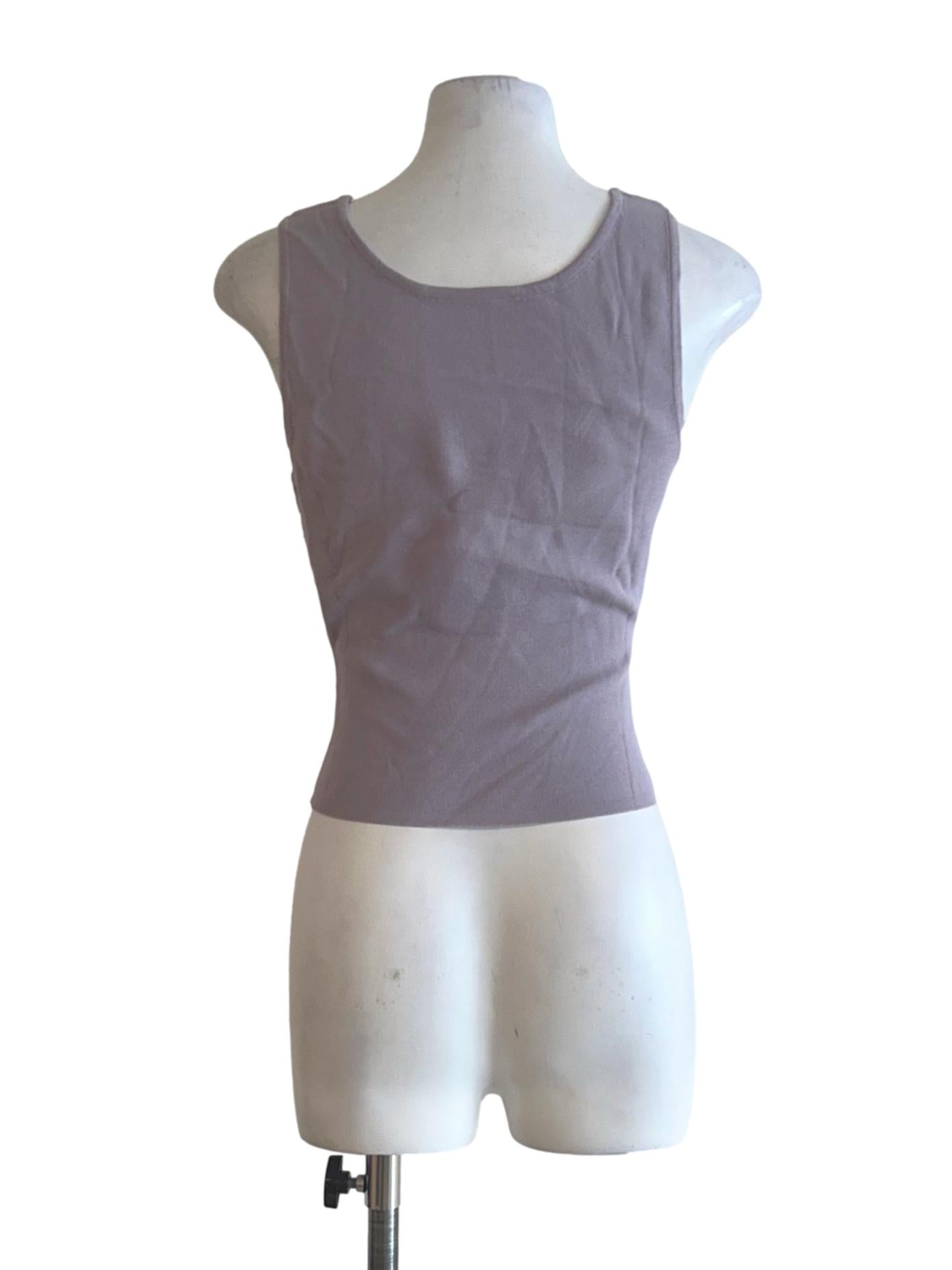 Heather Purple Knit Square Top TCL