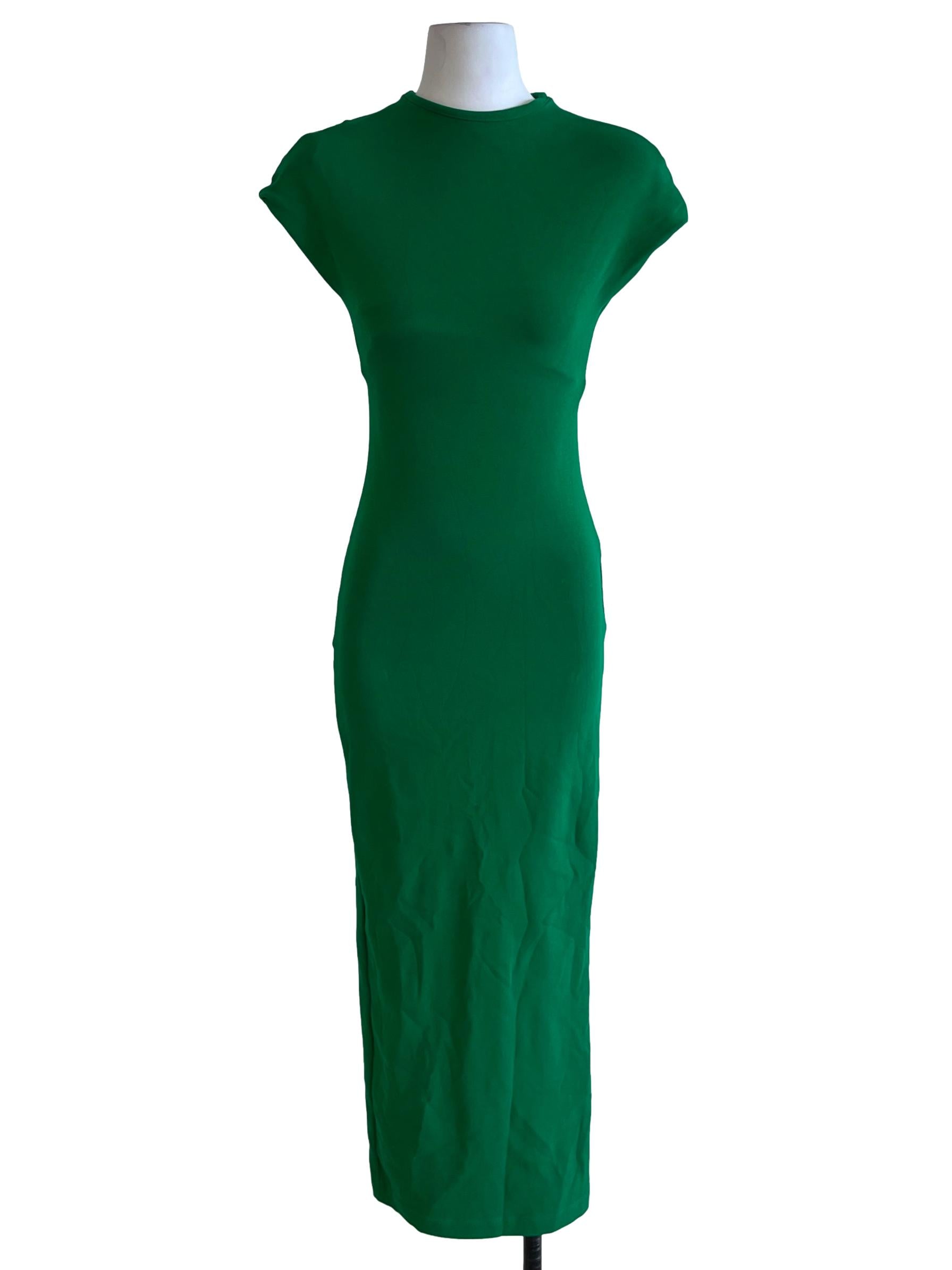 Shamrock Green Cap Sleeve Bodycon Dress