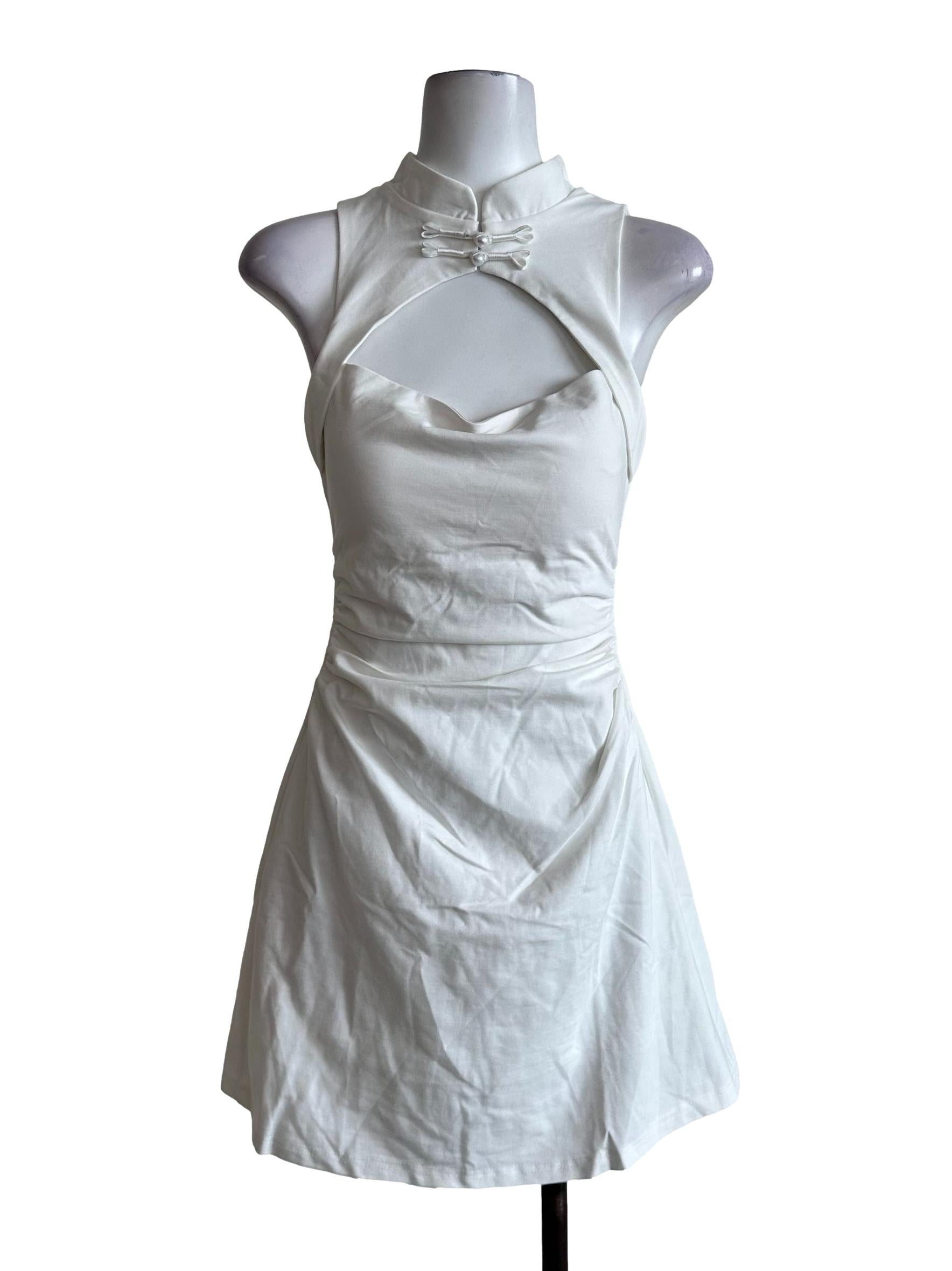 Daisy White Padded Dress