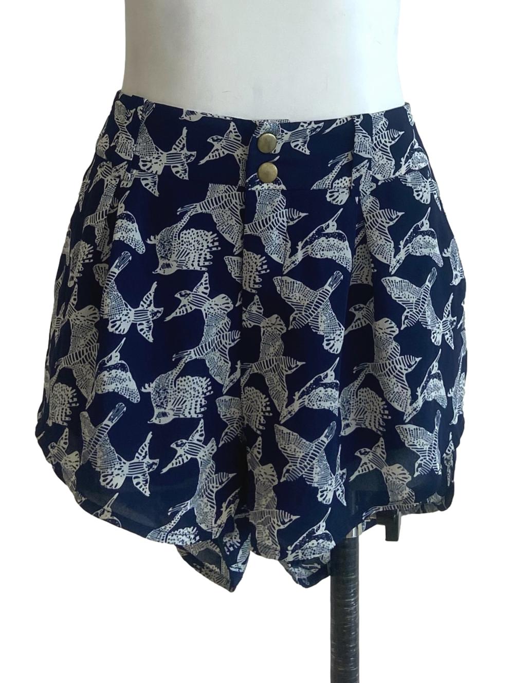 Navy Blue & White Shorts