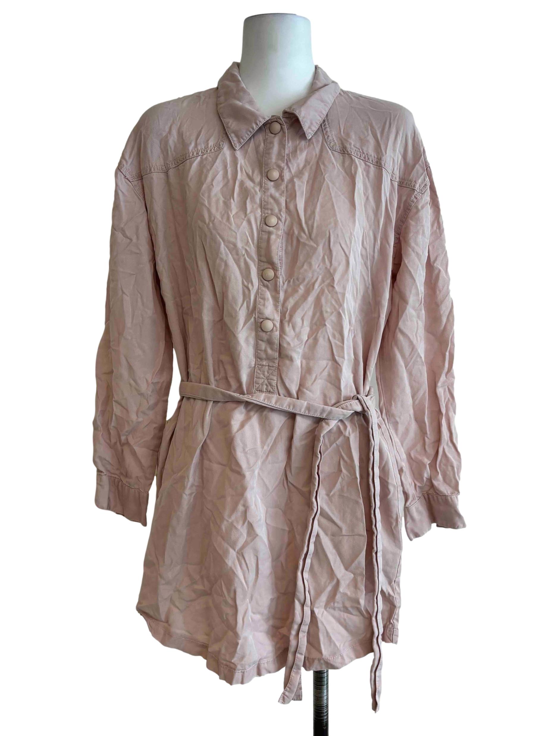Baby Pink Shirt Dress