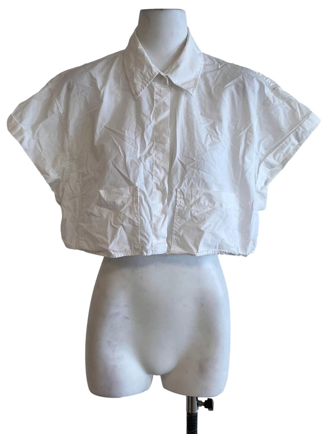 White Wing Collar Blouse