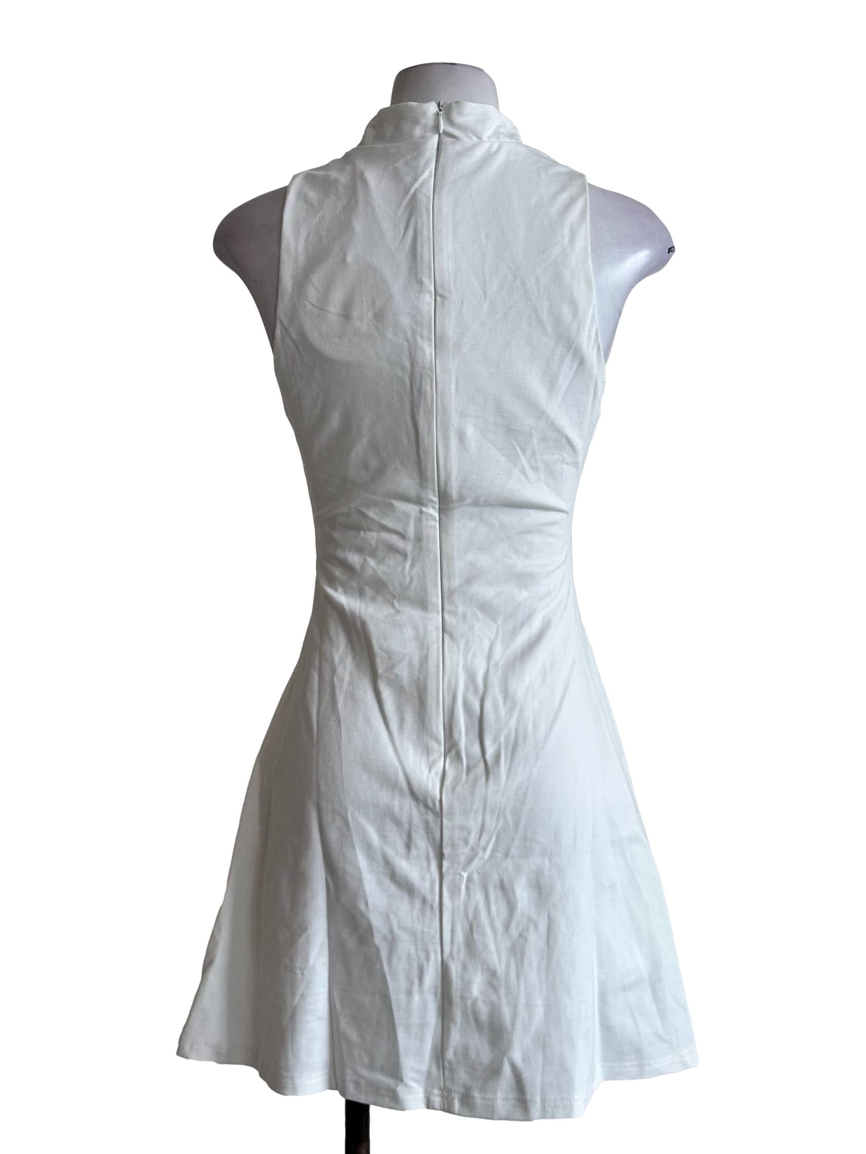 Daisy White Padded Dress