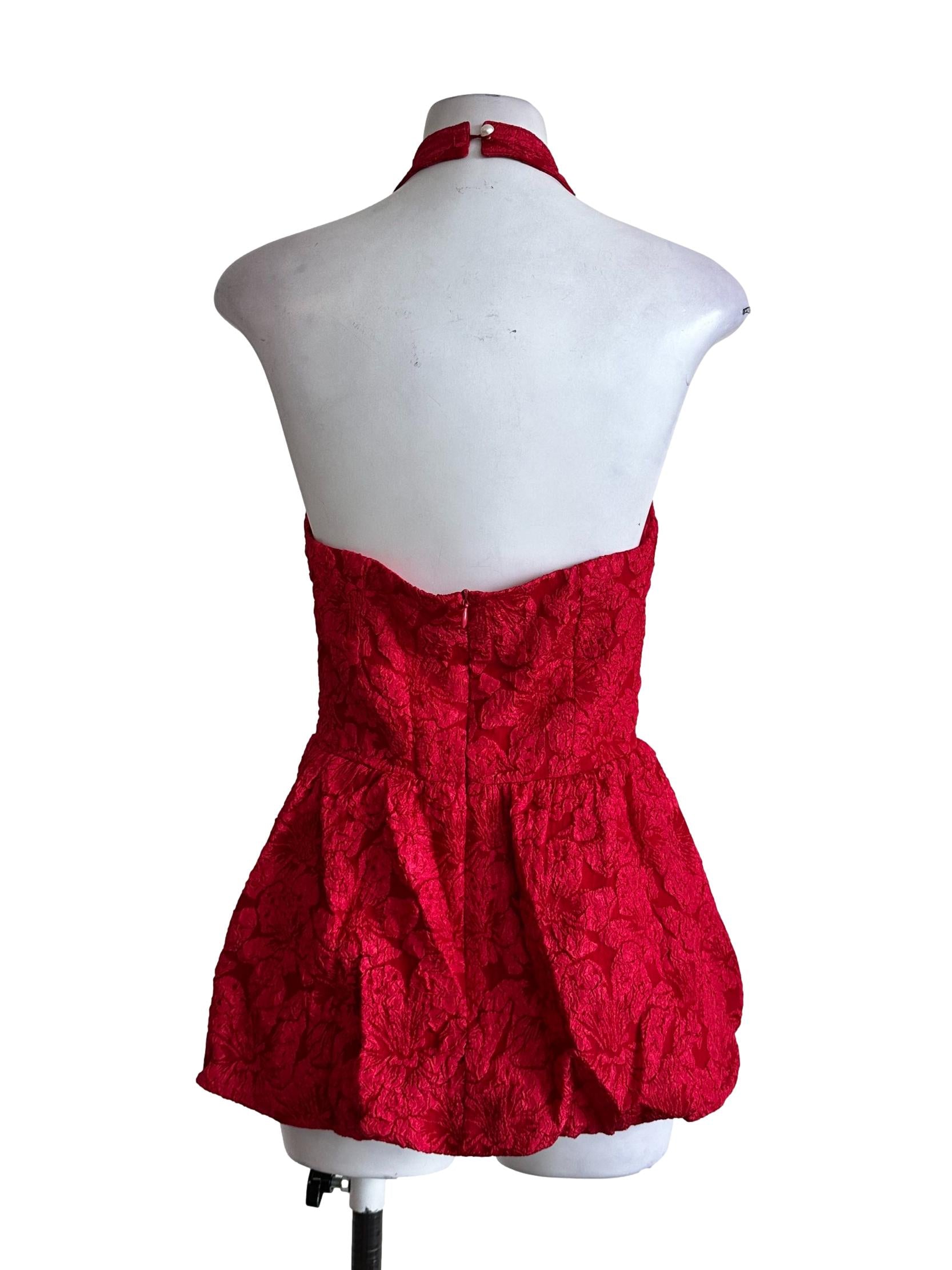 Red Padded Halter Top
