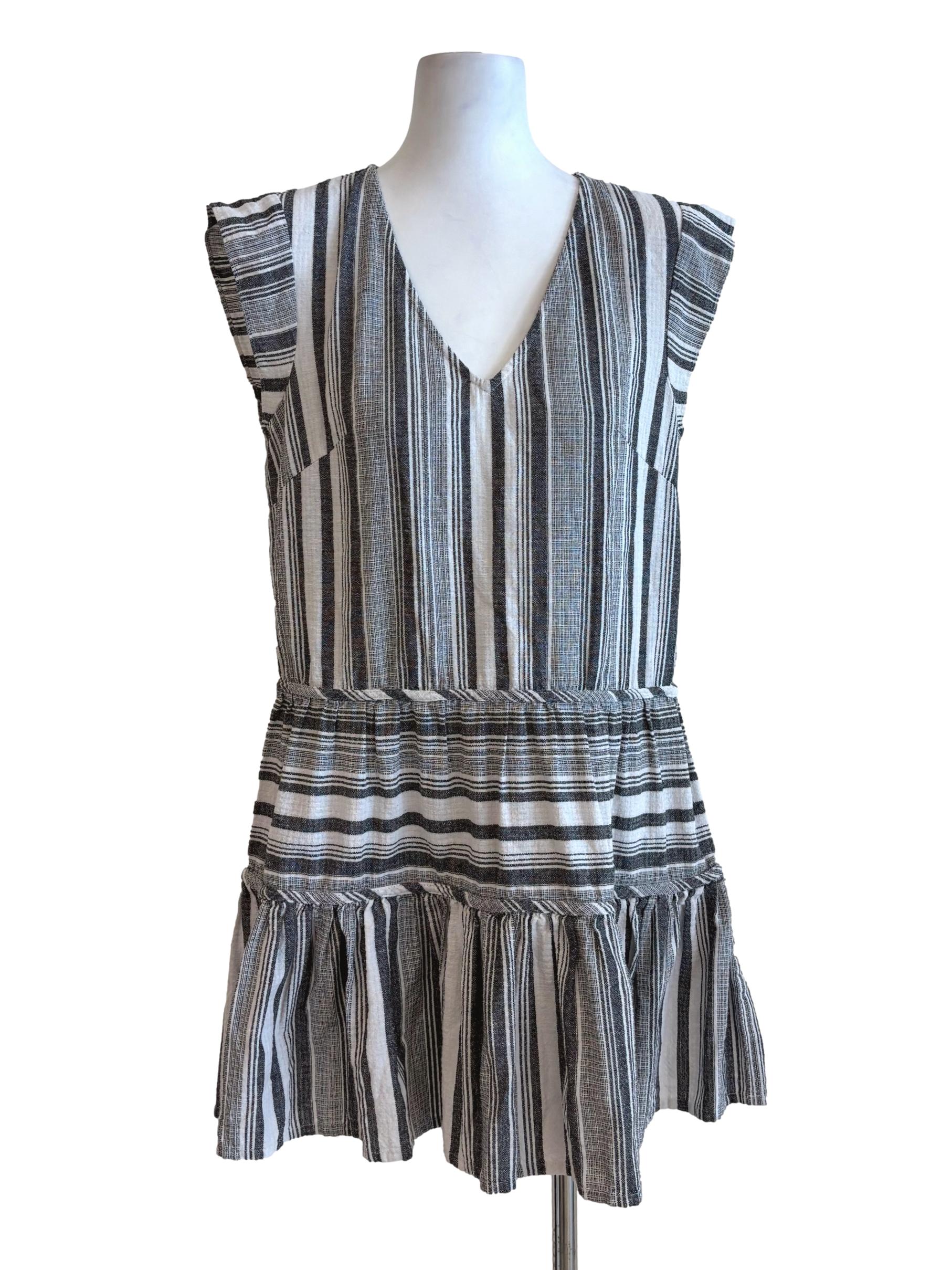 Snow Grey Sleeveless Linen Dress