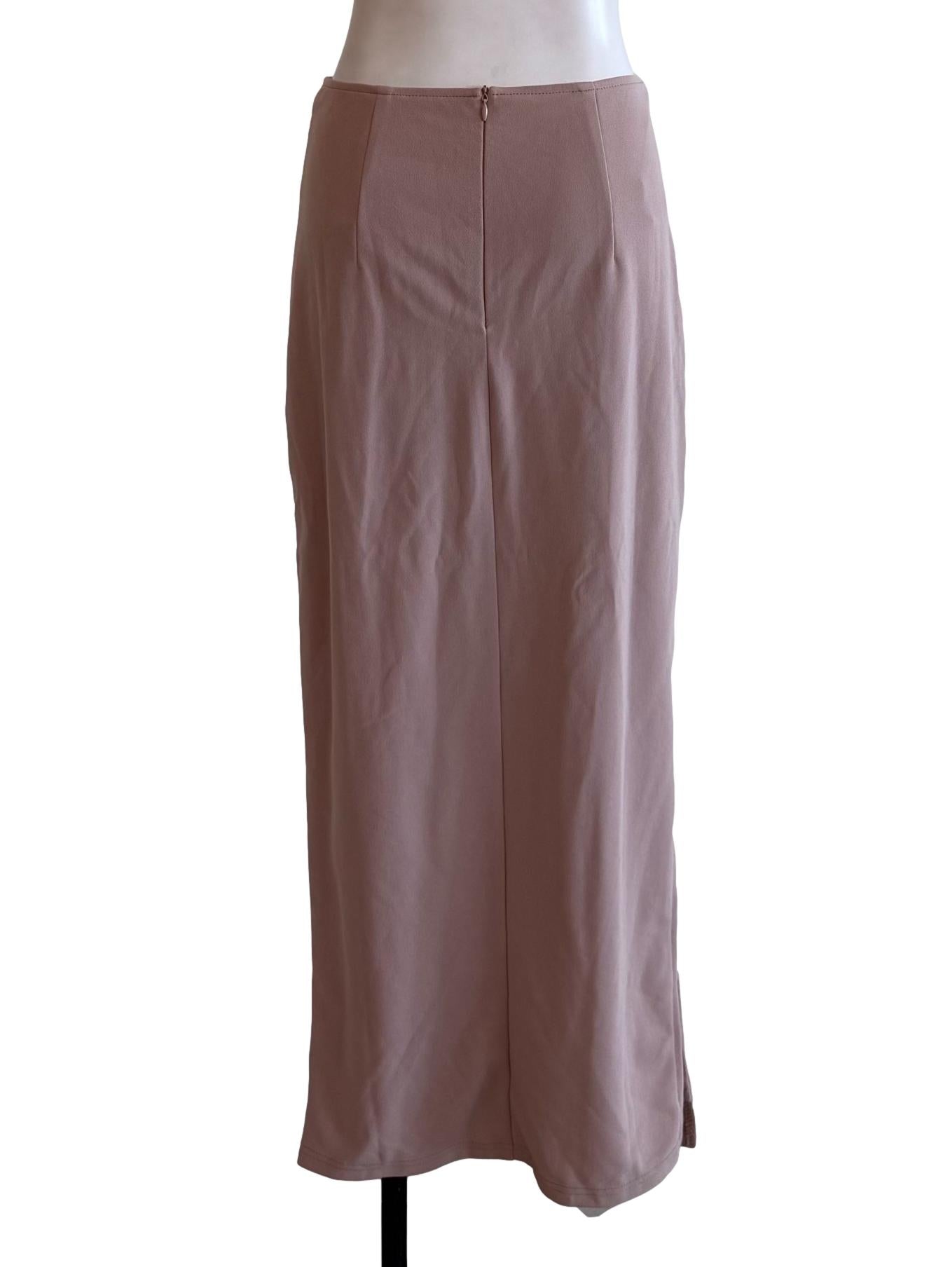 Warm Rose Draped Tube  Skirt
