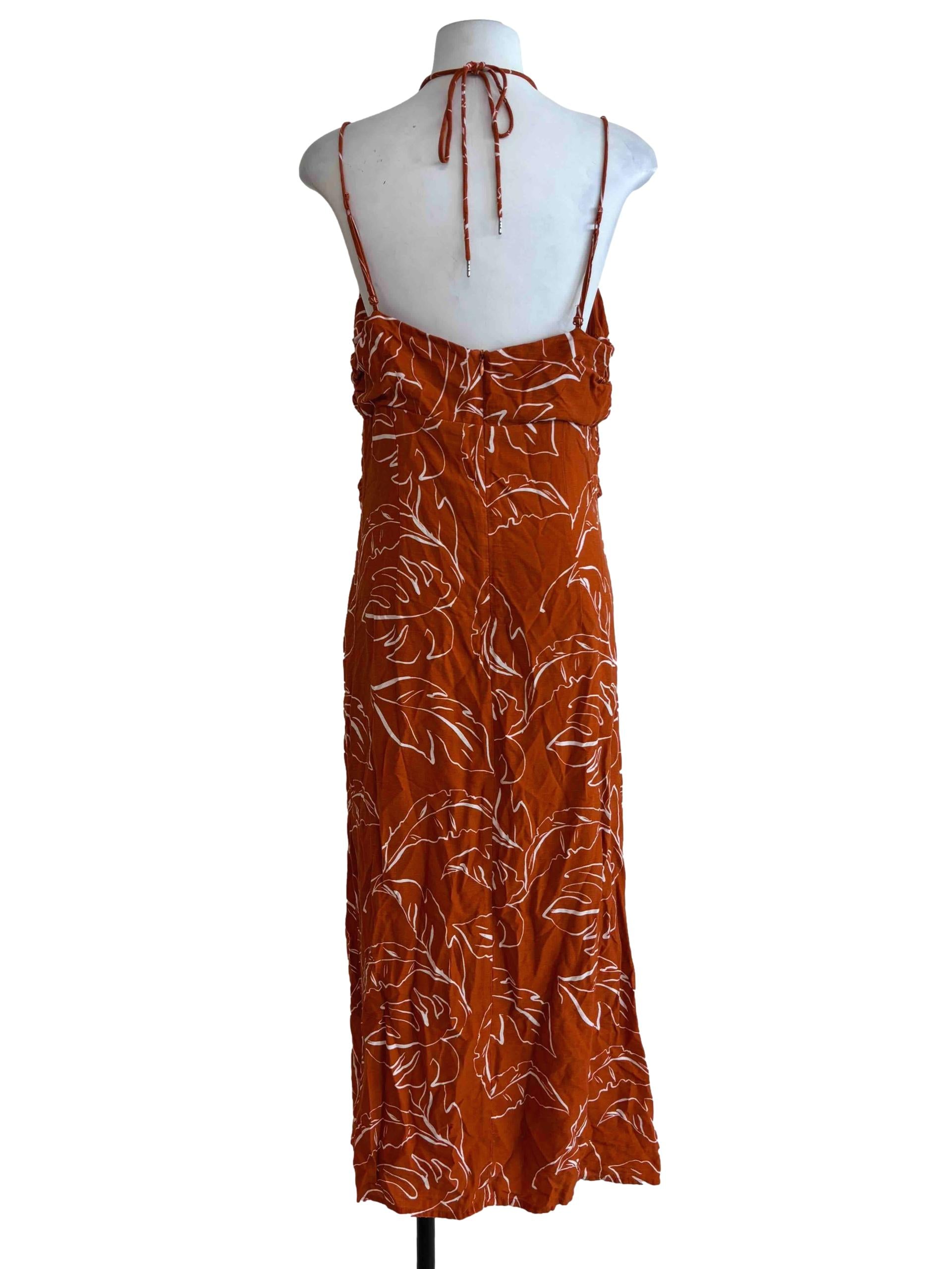 Tangelo Orange Printed Sundress