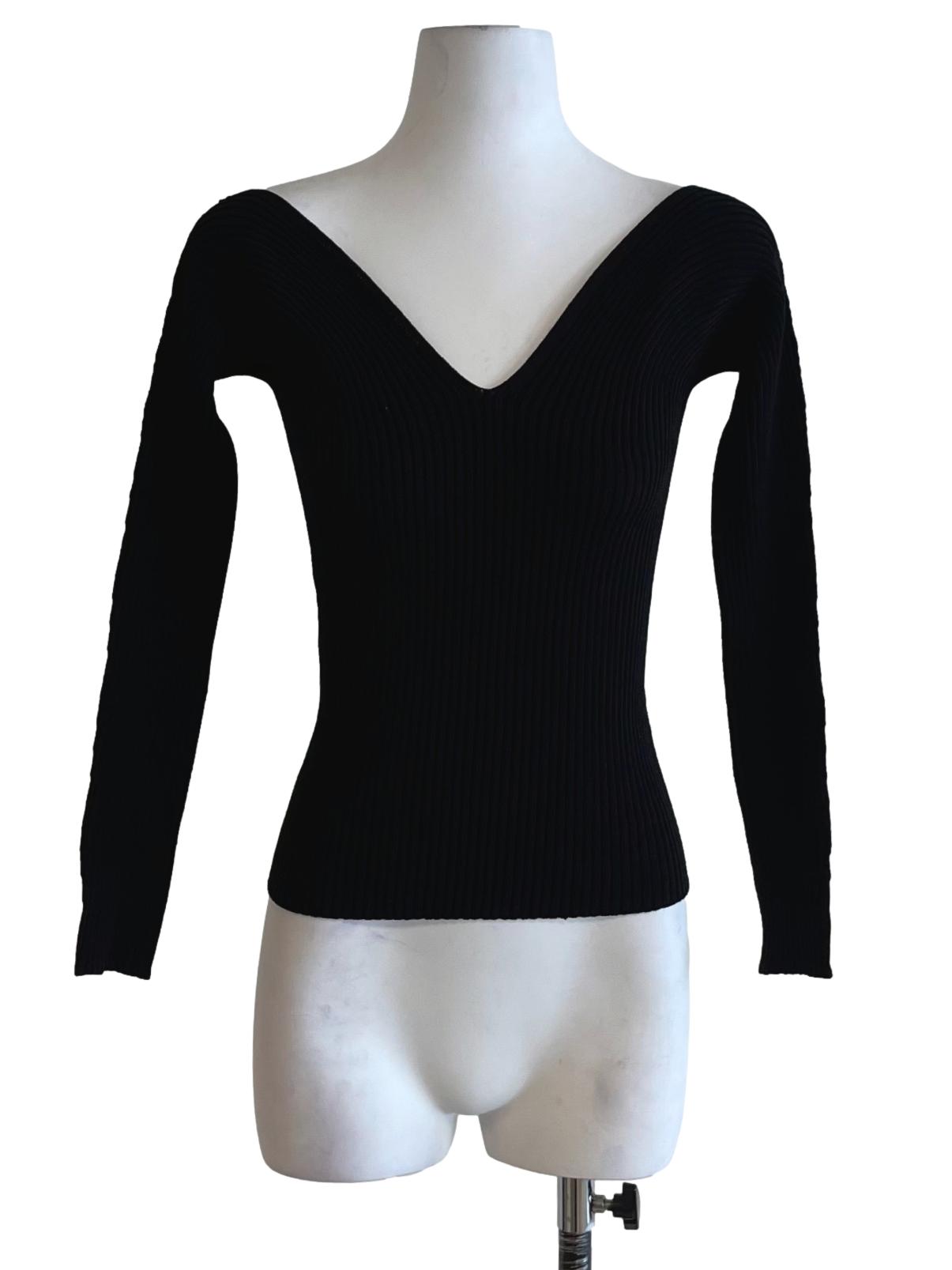 Black V-Neckline Blouse