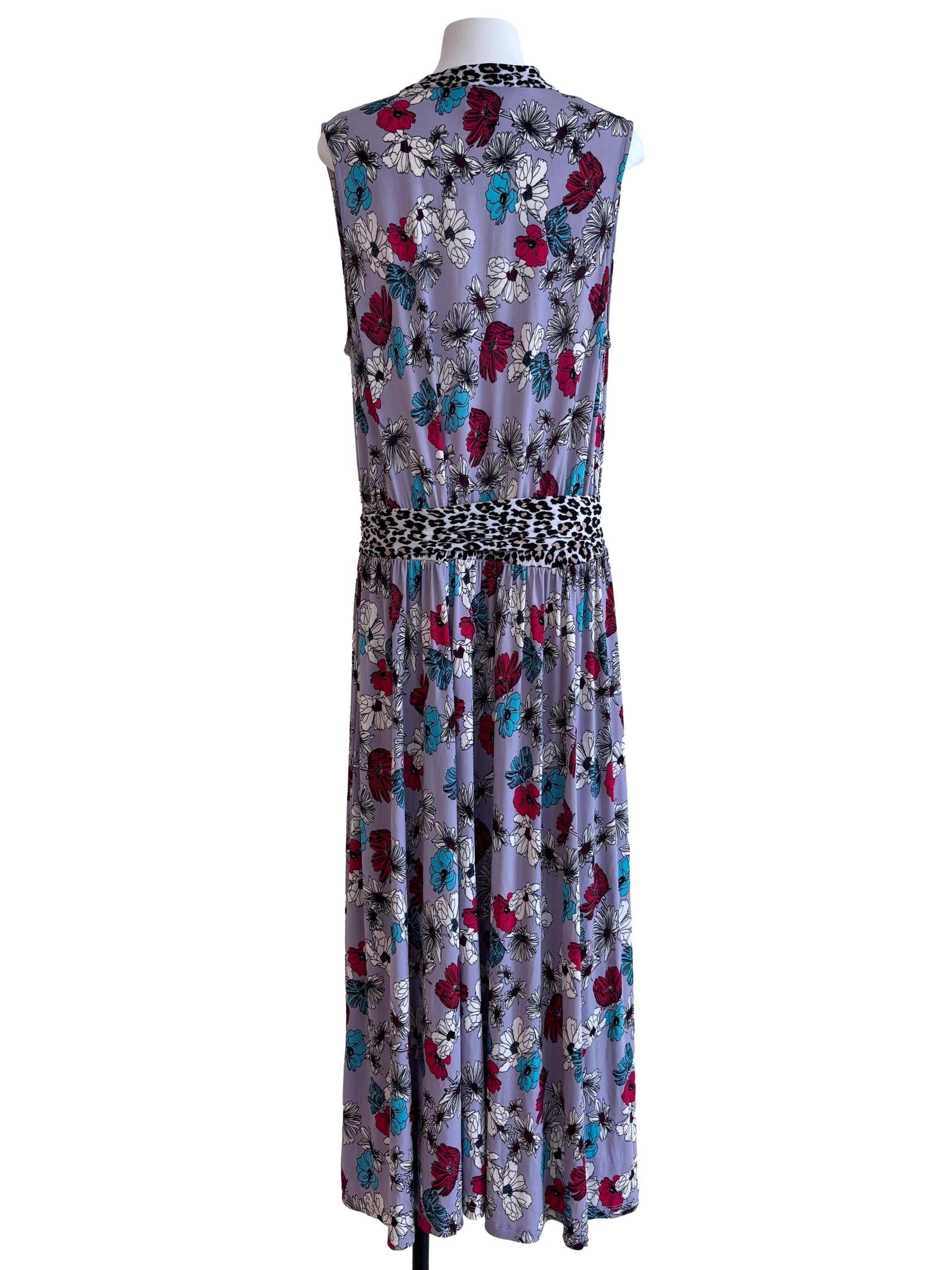 Purple Cheetah Floral Mindy Tie Front Dress CSN