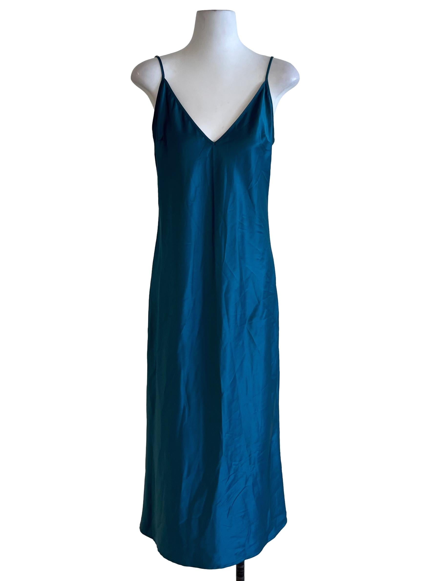 Ocean Blue V-Neckline Sheath Dress