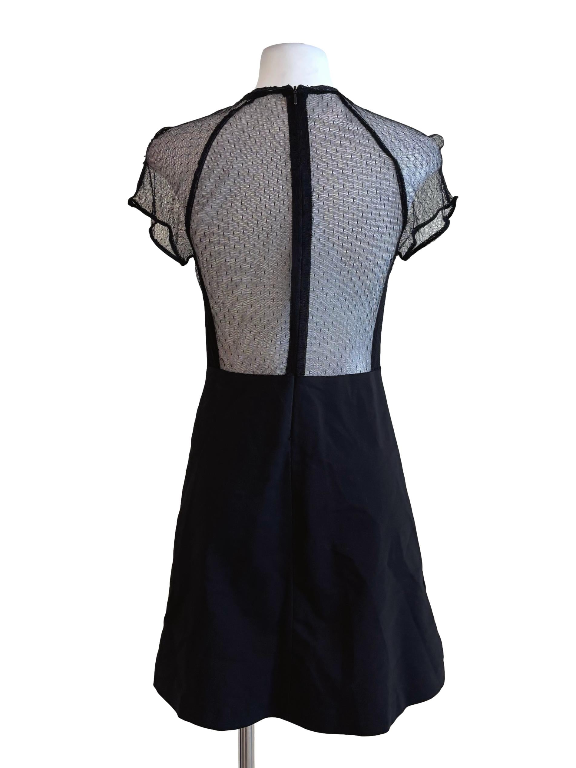 Night Black Sheer Lace Back Dress