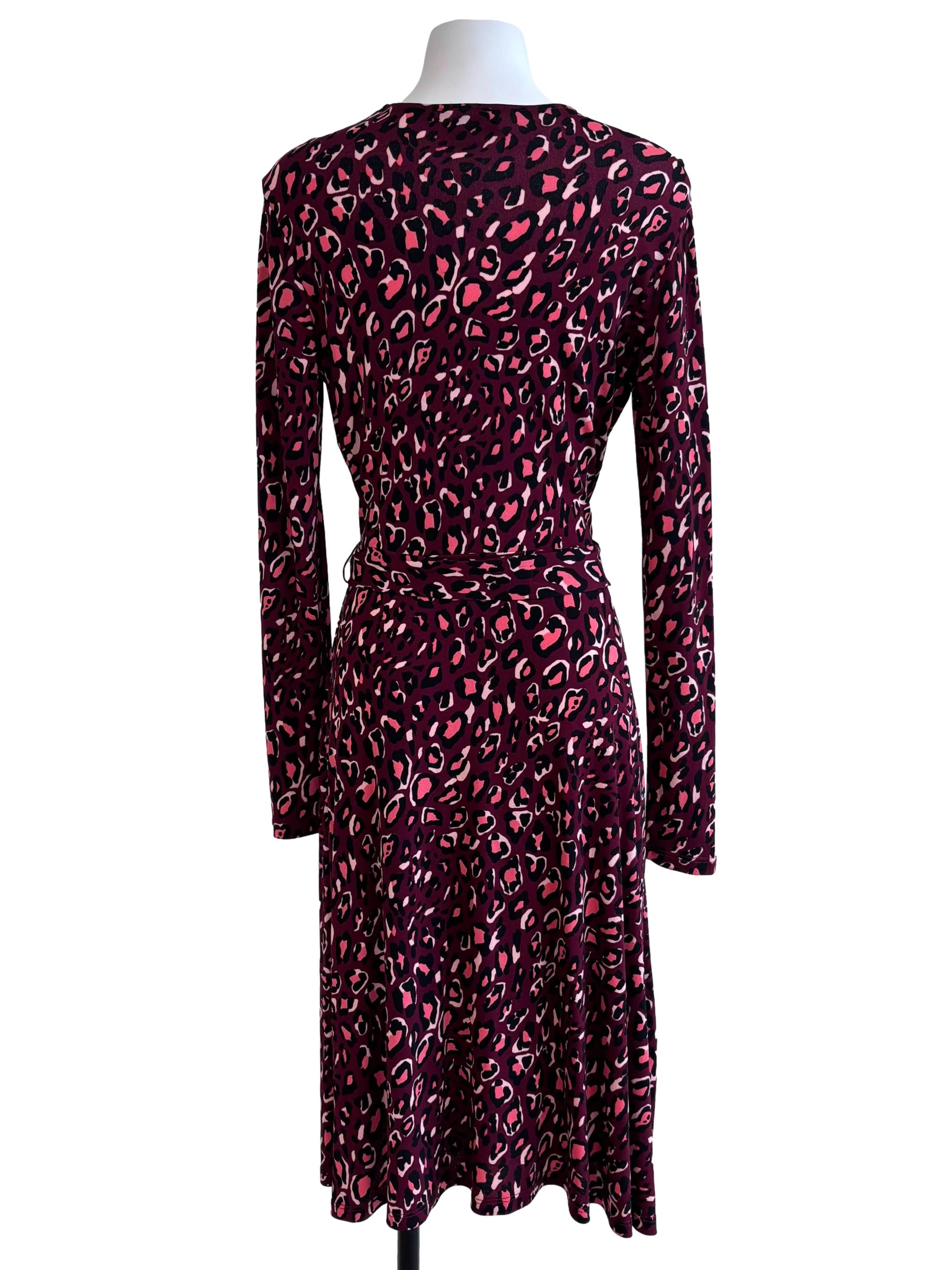 Maroon Leopard Perfect Wrap Dress CSN