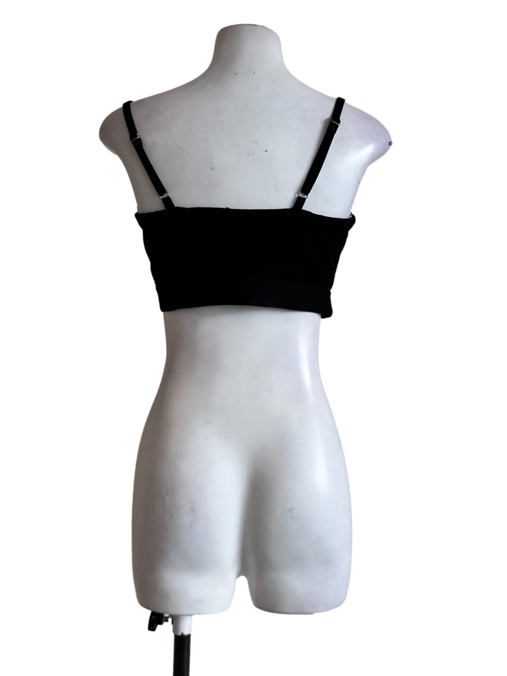 Black Banded Padded Top