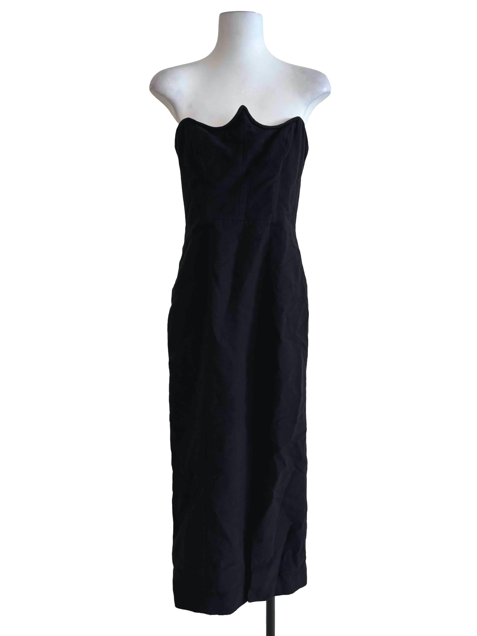 Jade Black Strapless Sheath Dress