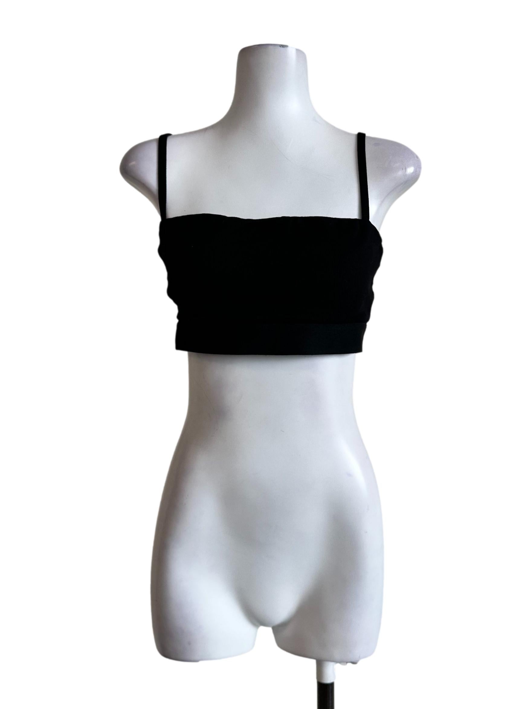 Black Banded Padded Top