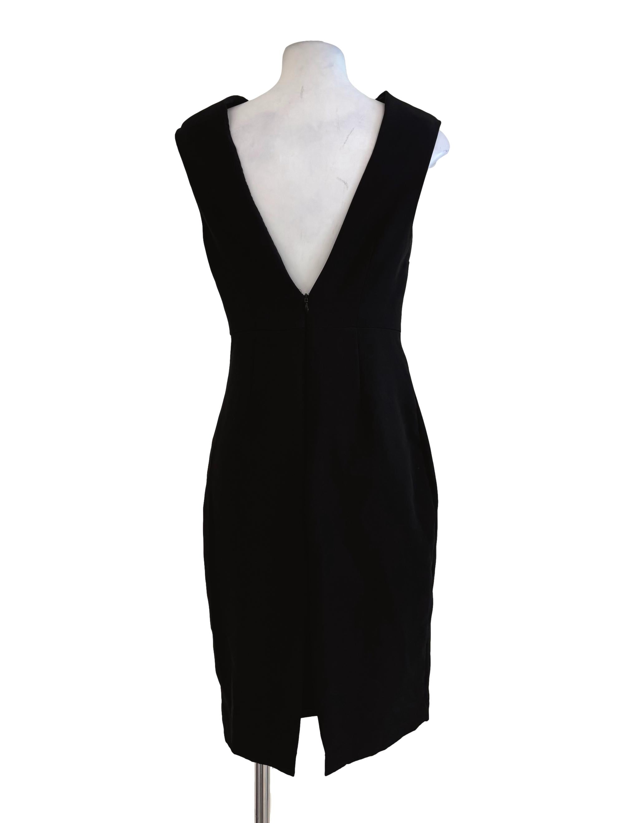 Rich Black Sleeveless Sheath Dress