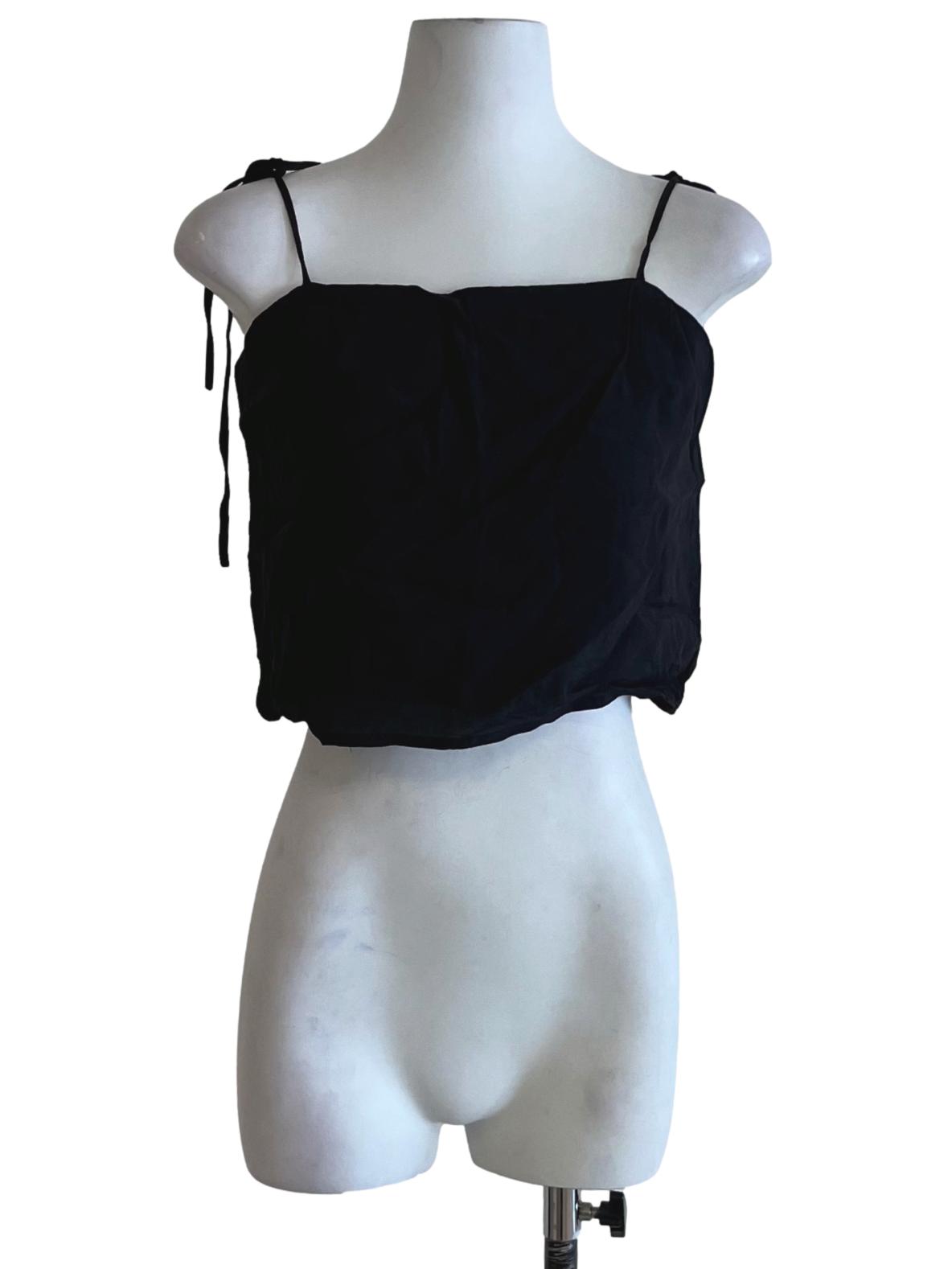 Black Spaghetti Strap Sleeveless Top