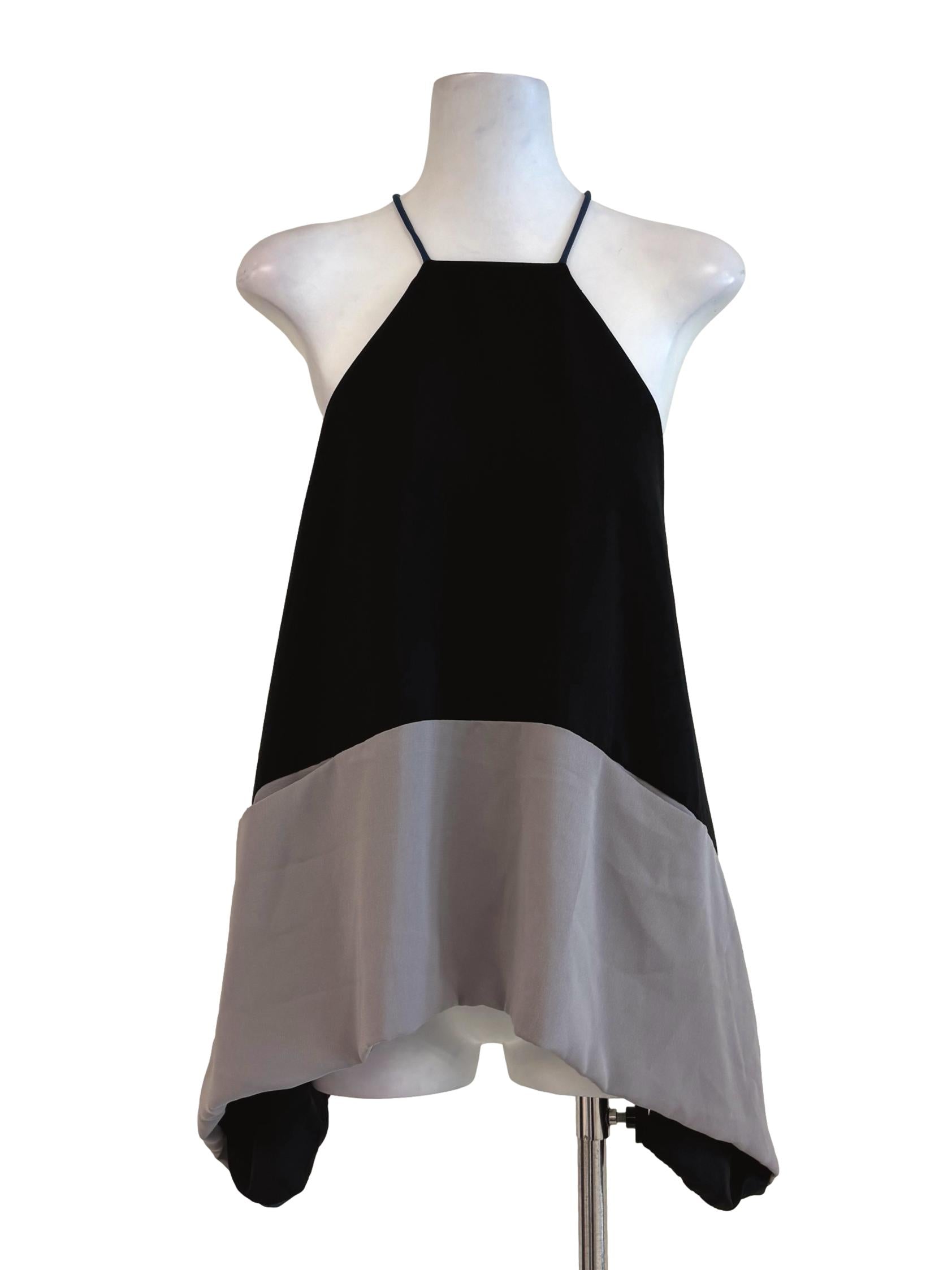 Night Black Drape Halter Top