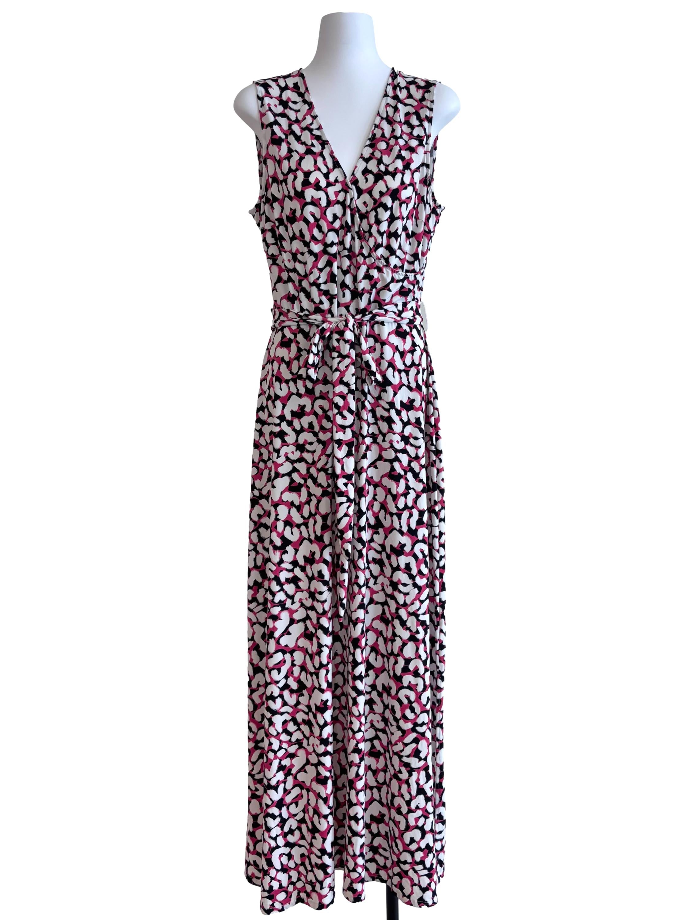 Pink Perfect Wrap Maxi Dress In Leopard Fruit Dove CSN