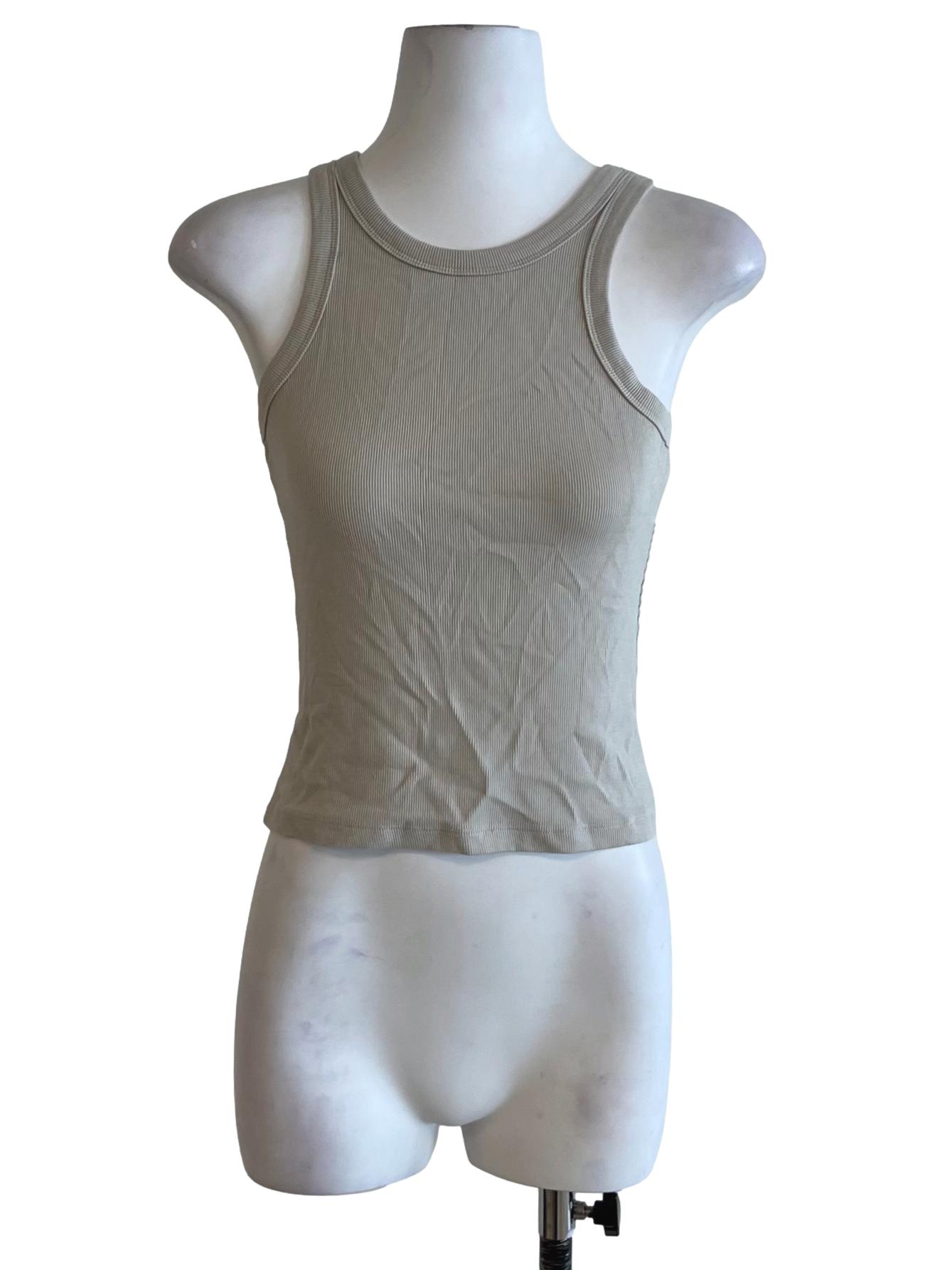 Grey Jewel Neckline Tank Top