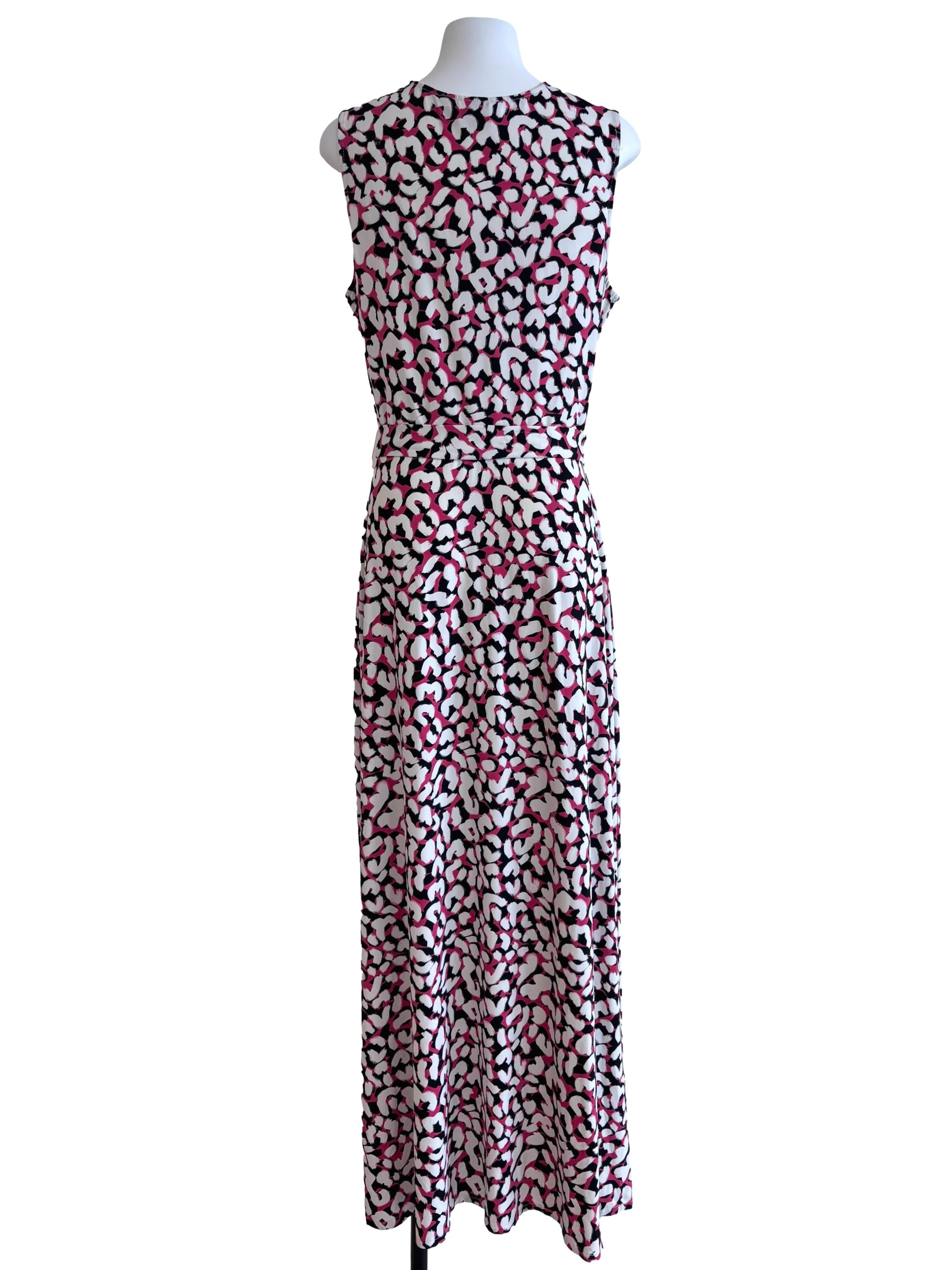 Pink Perfect Wrap Maxi Dress In Leopard Fruit Dove CSN