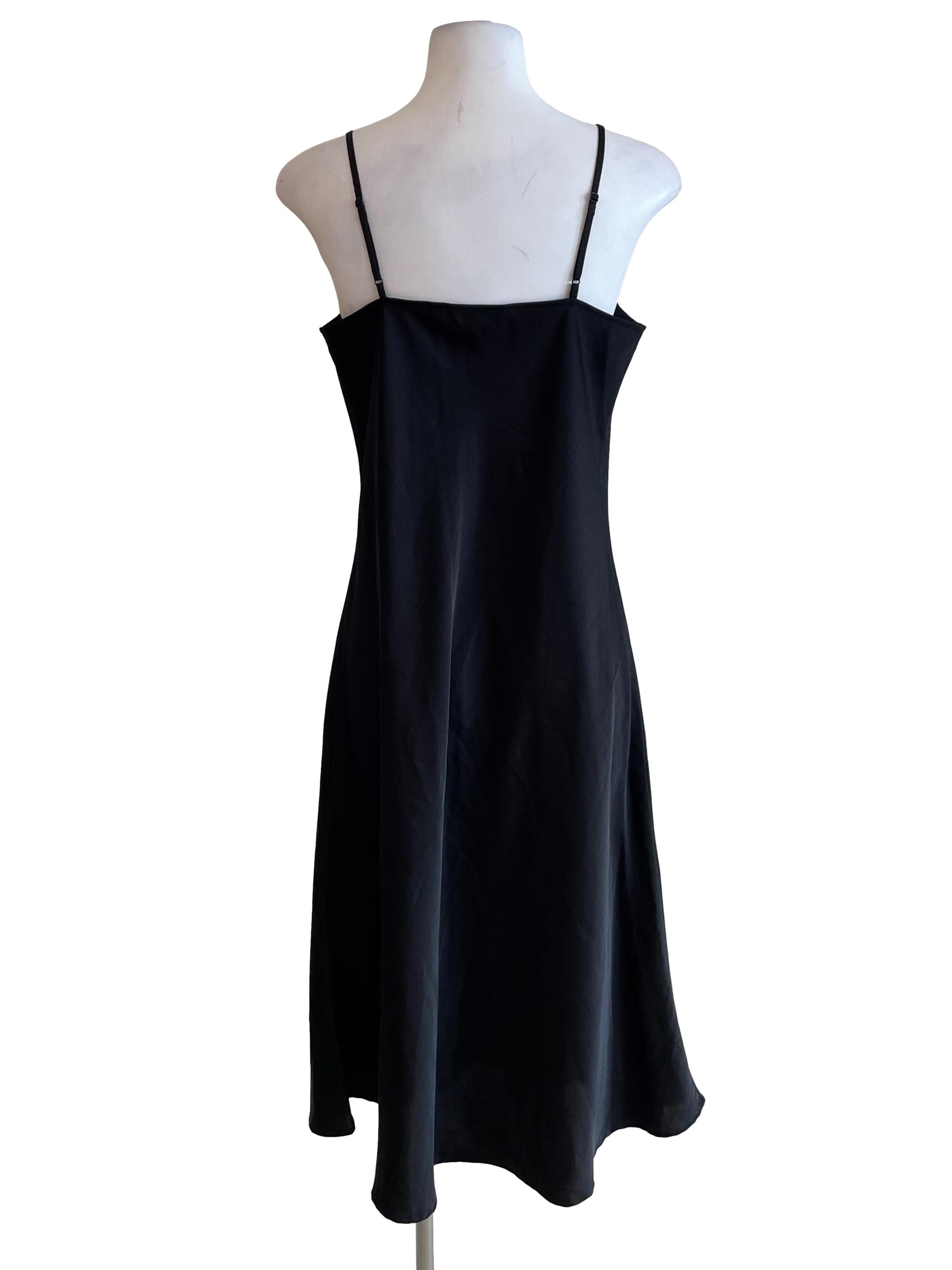 Black V Neck Cami Dress