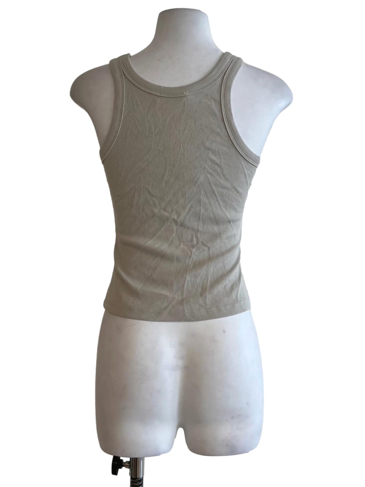 Grey Jewel Neckline Tank Top