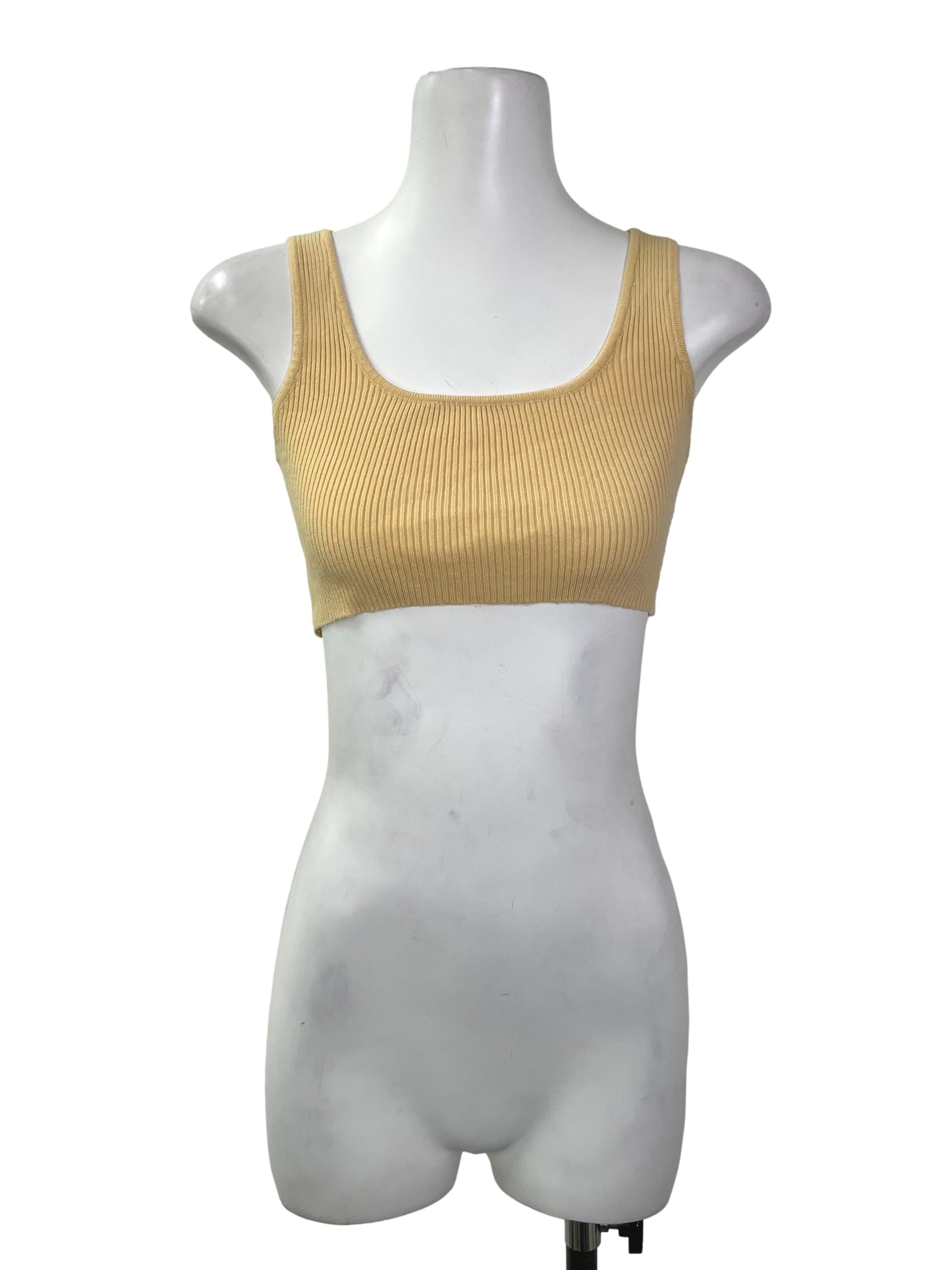 Sunflower Yellow Ribbed Tank Top