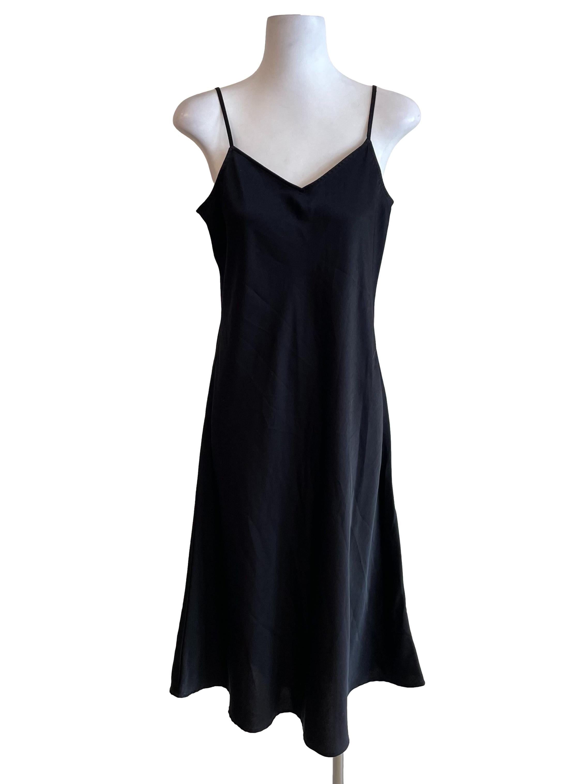 Black V Neck Cami Dress