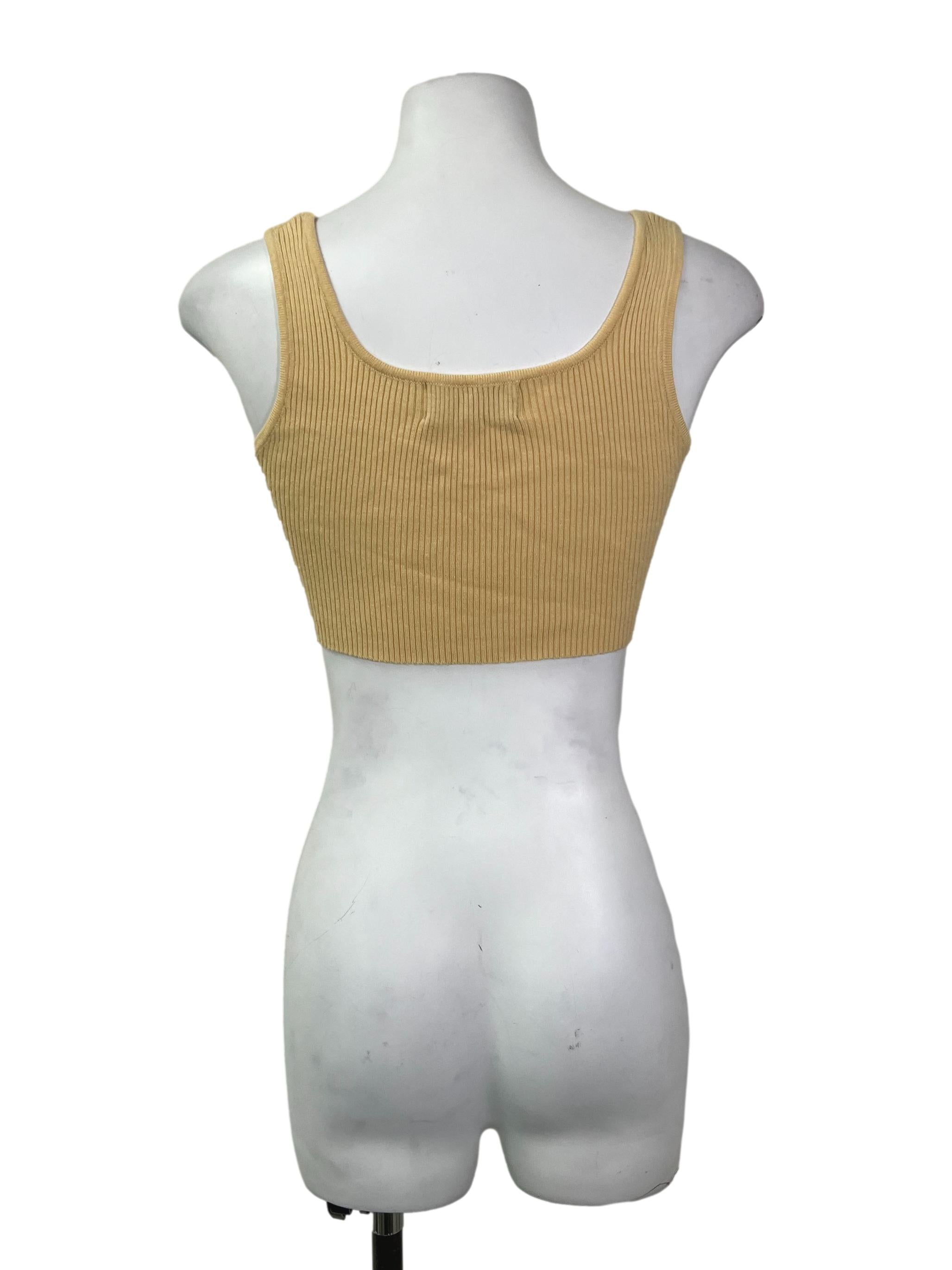 Sunflower Yellow Ribbed Tank Top
