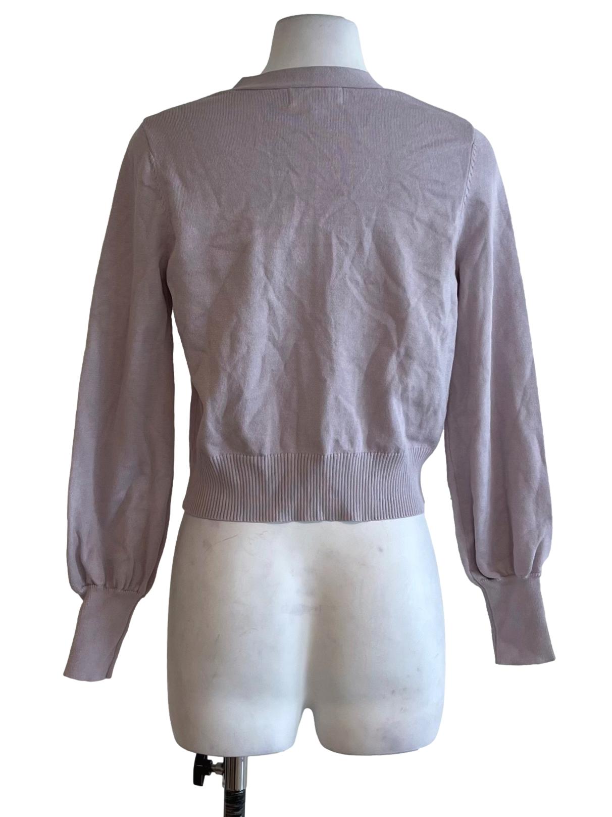 Lilac Purple V-Neckline Cardigan