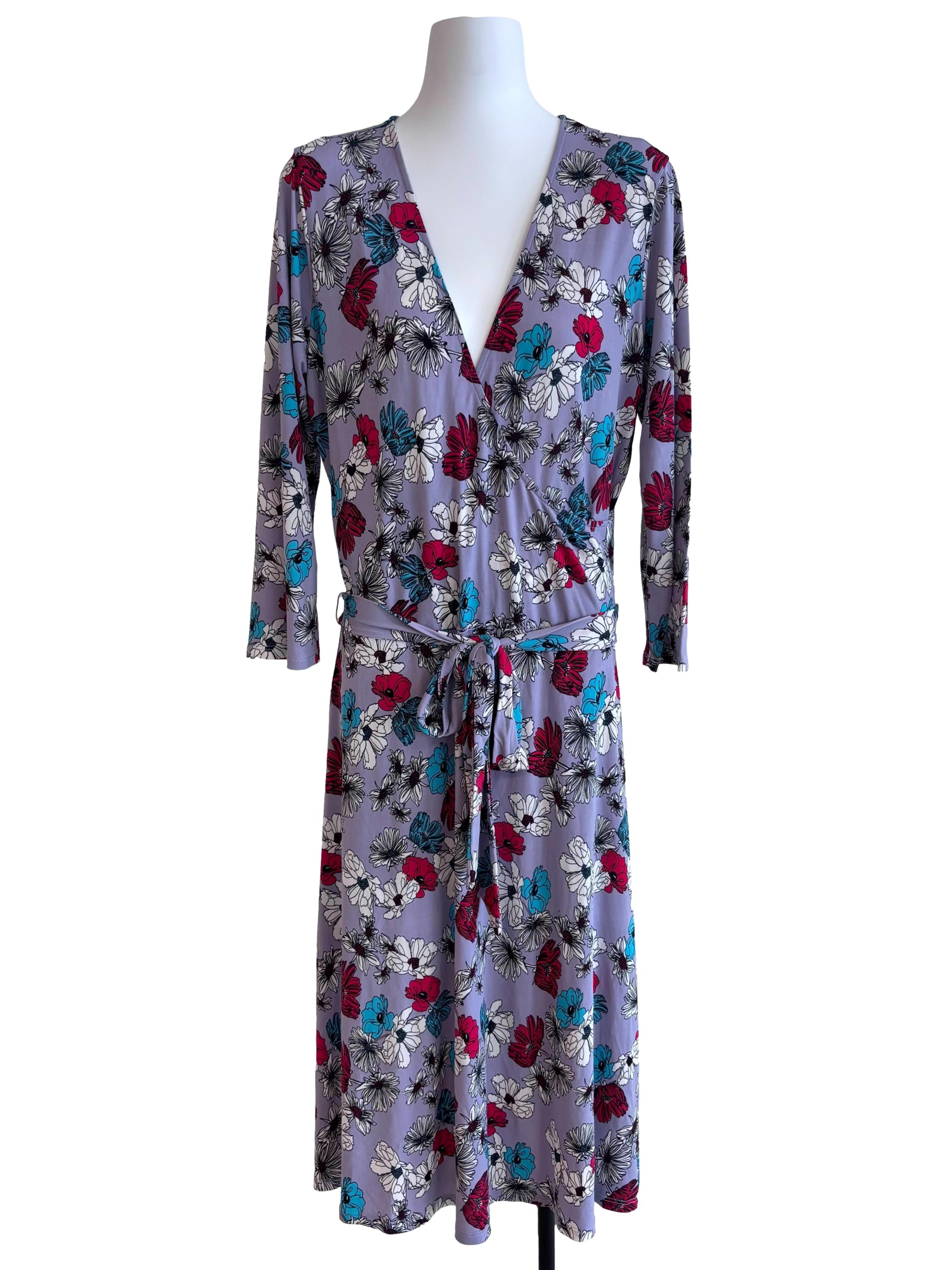 Purple Floral Perfect Wrap Dress CSN