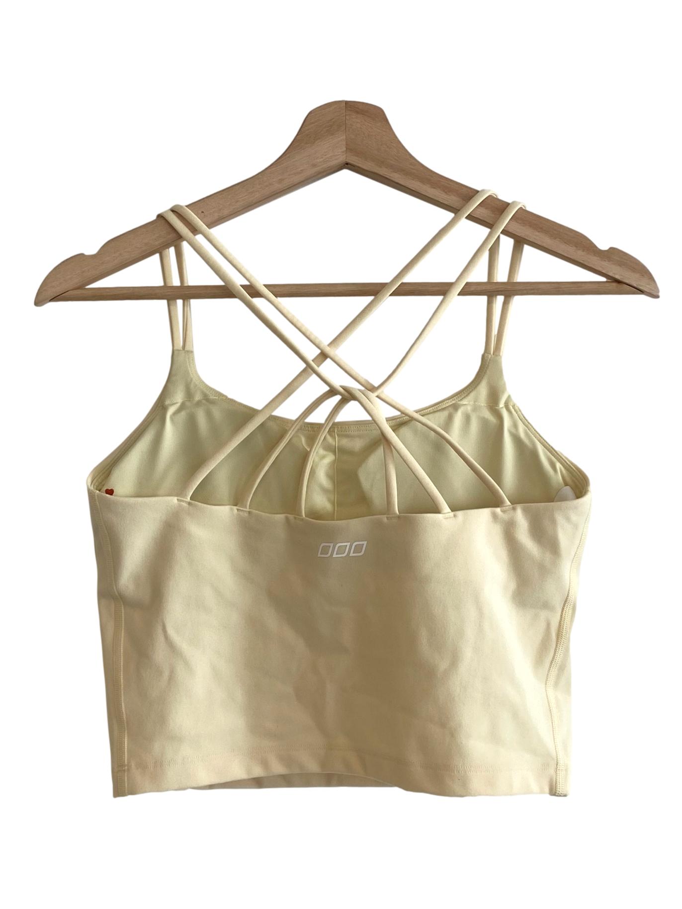Lemon Yellow Spaghetti Straps Crop Top