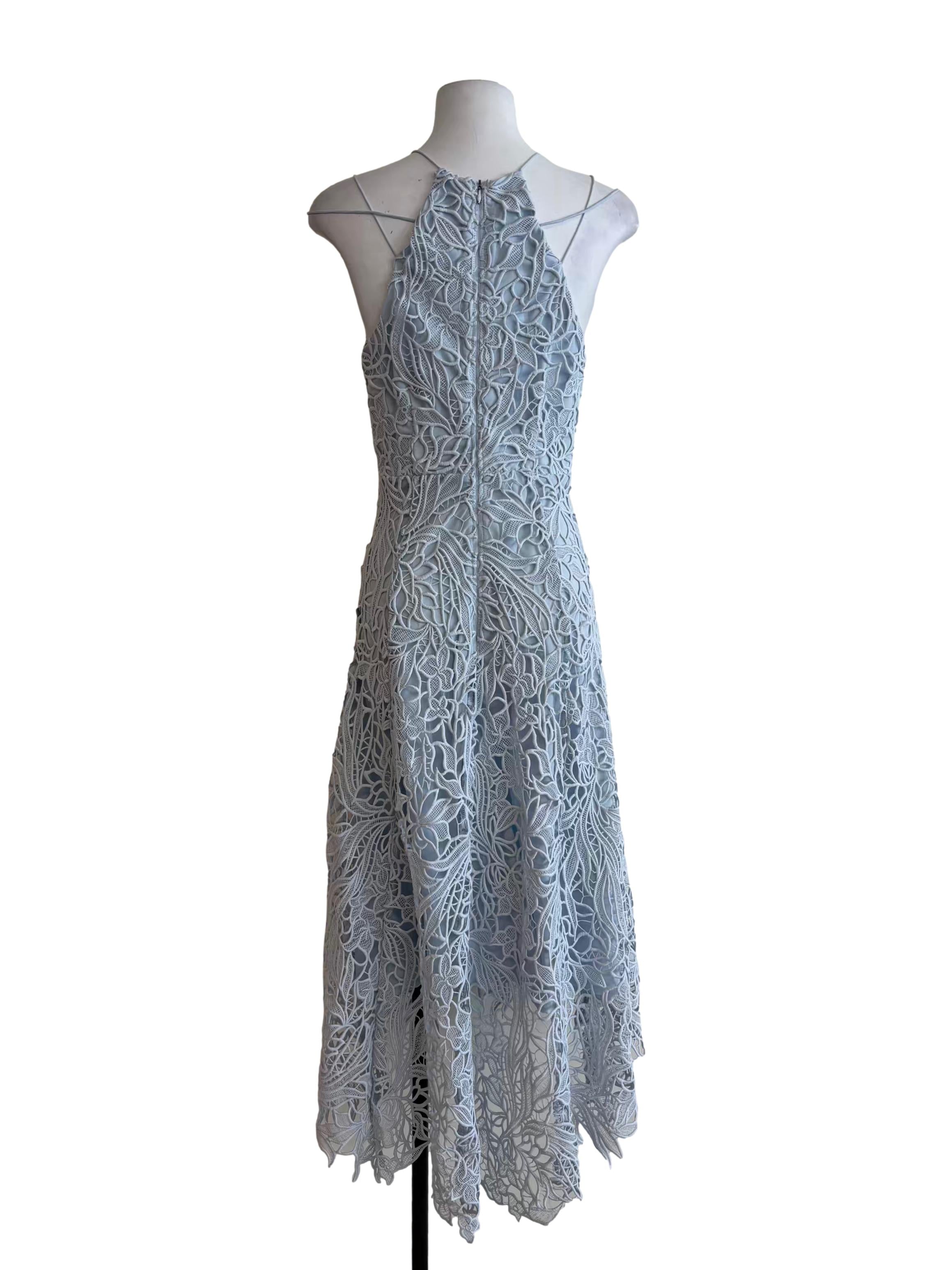 Baby Blue Knit Lace Dress