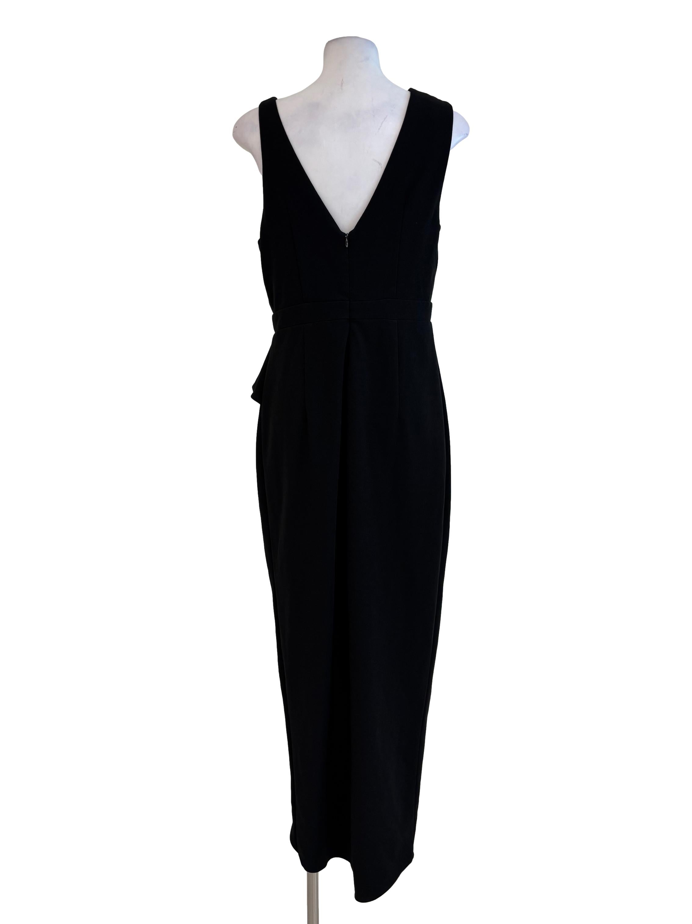 Black Asymmetrical Ruffle Dress