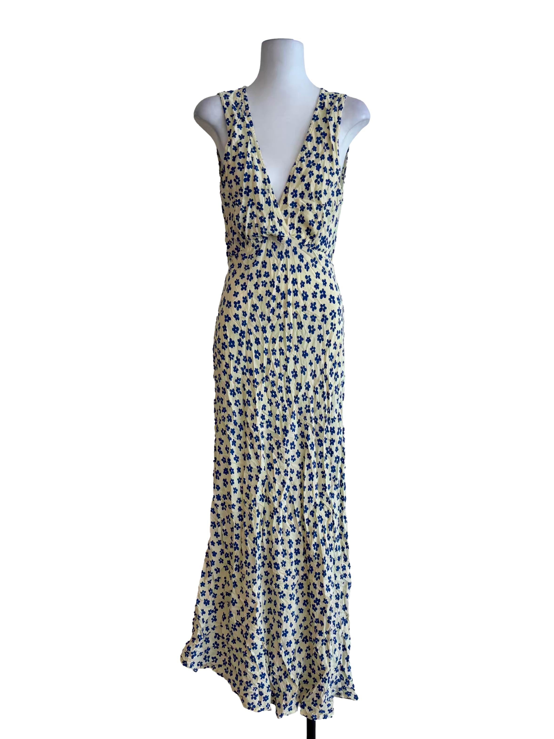 Banana Yellow Floral Sun Dress