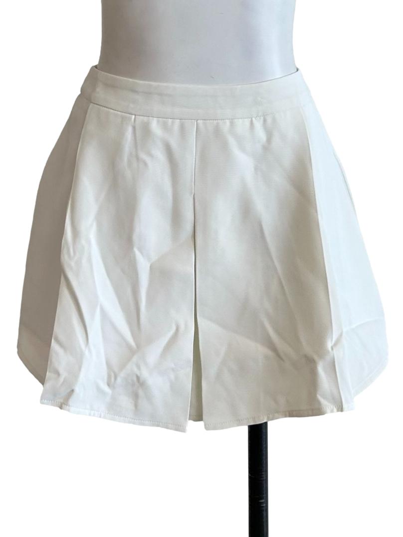 White Regular Mini Skirt