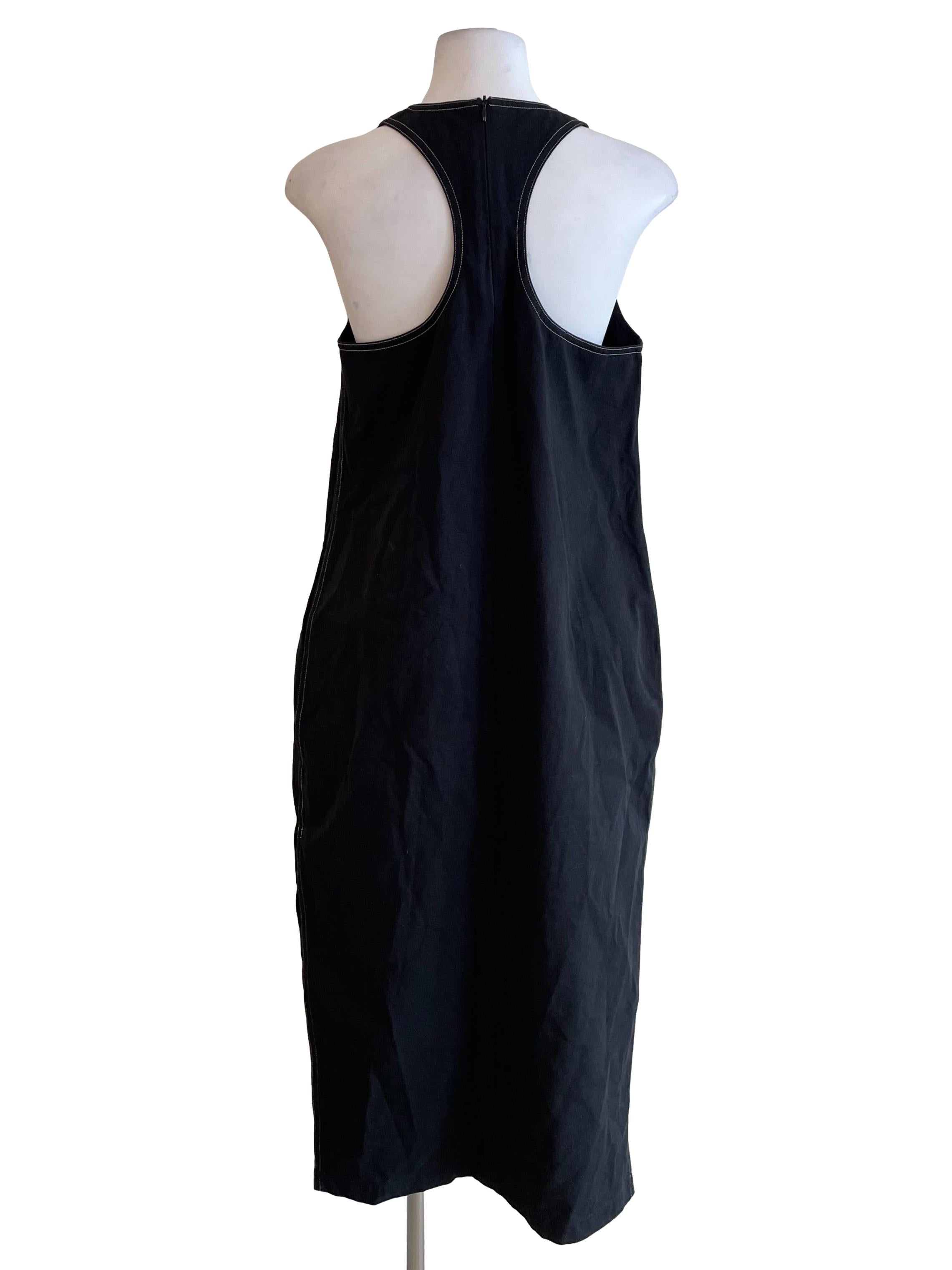 Black Contrast Stitch Maxi Dress OSN