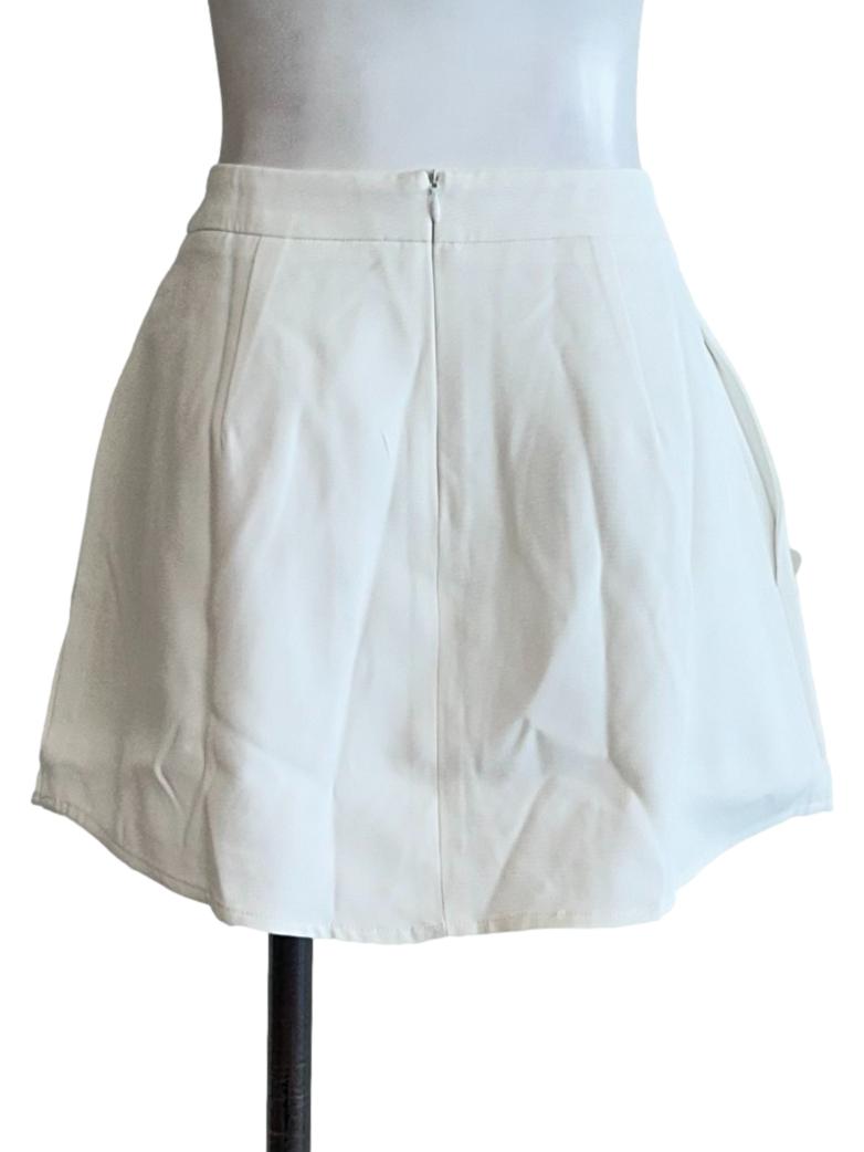 White Regular Mini Skirt