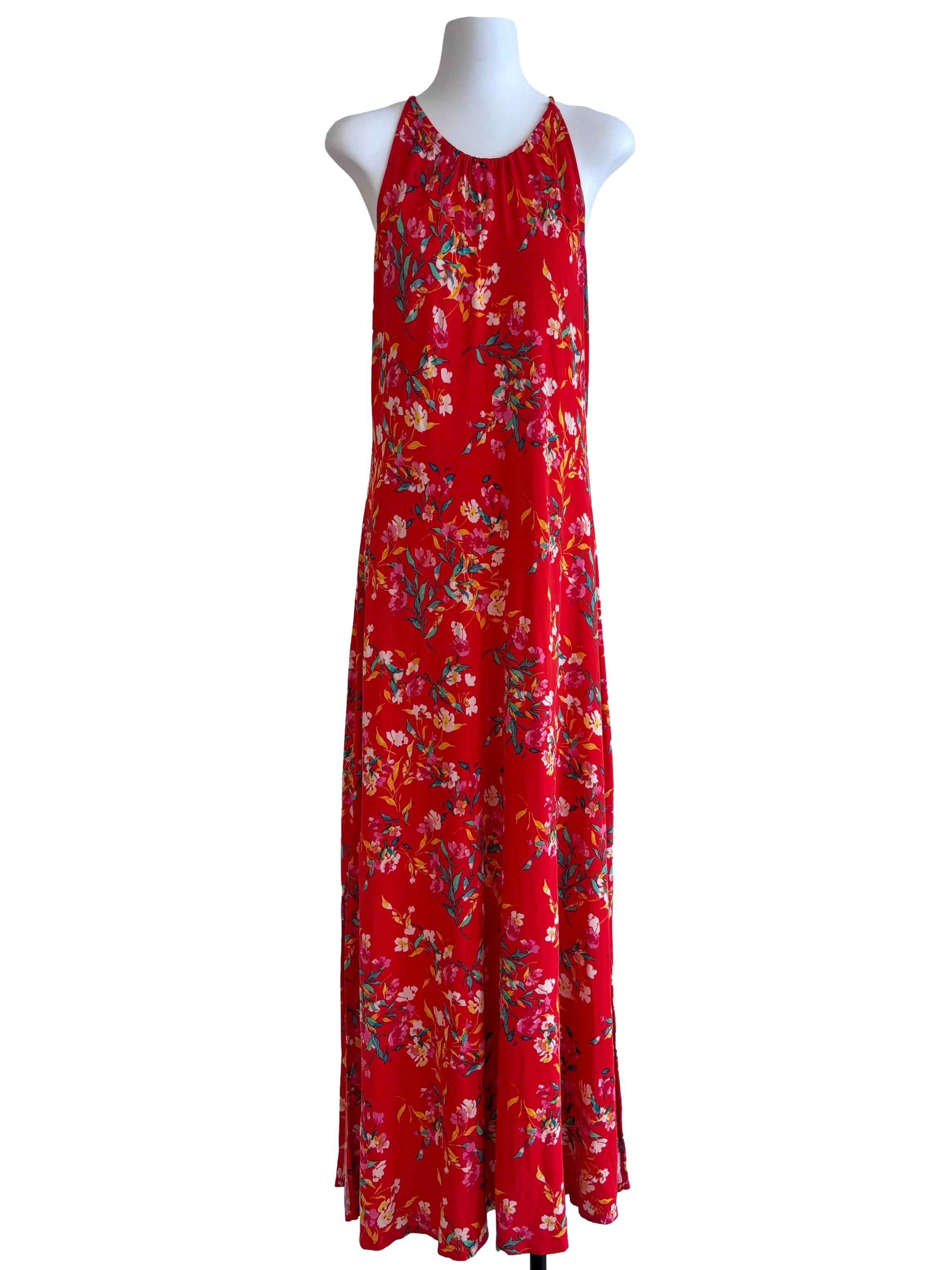 Red Floral Halter Dress CSN