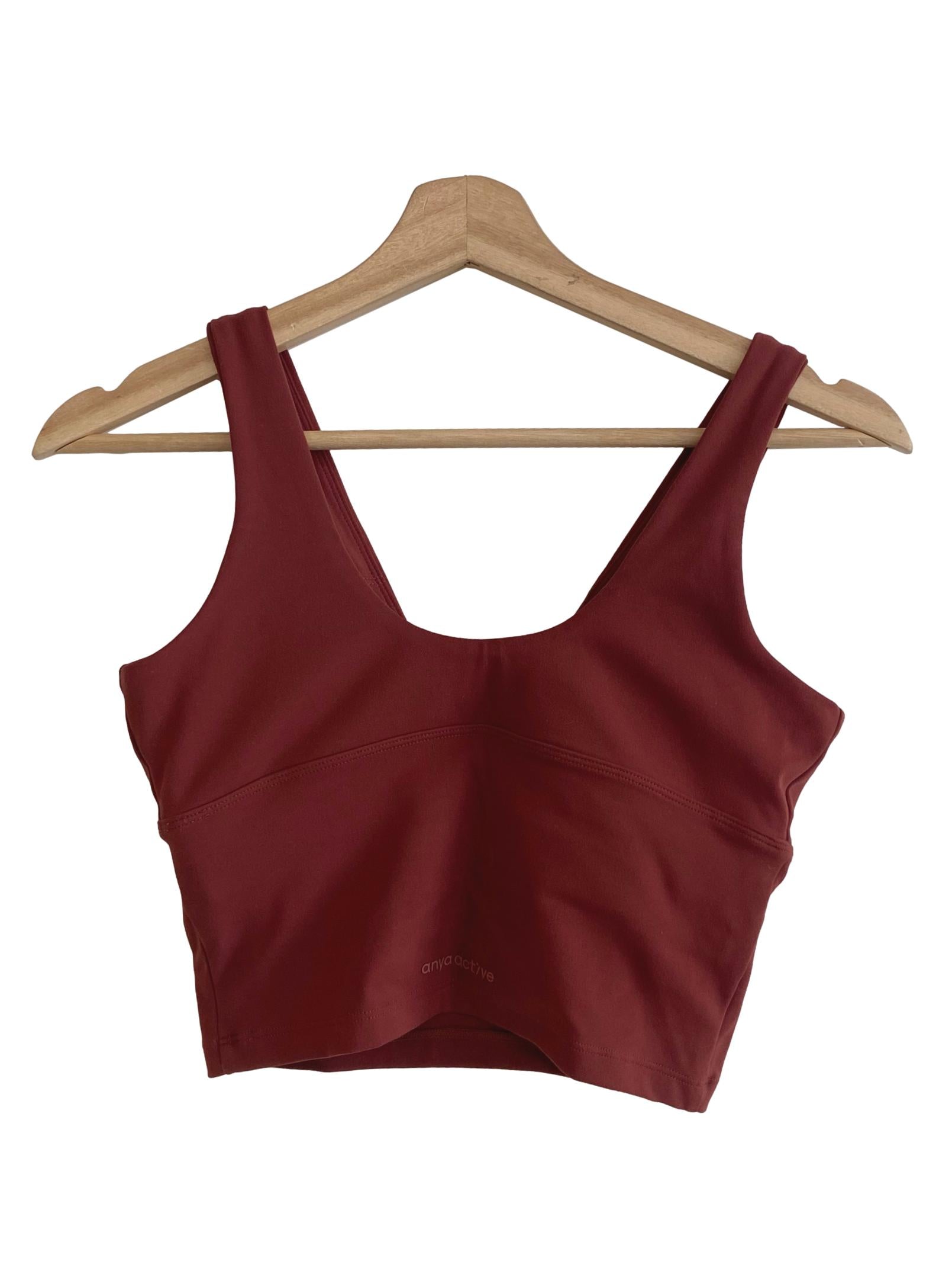 Coral Pink Sleeveless Sport Bra