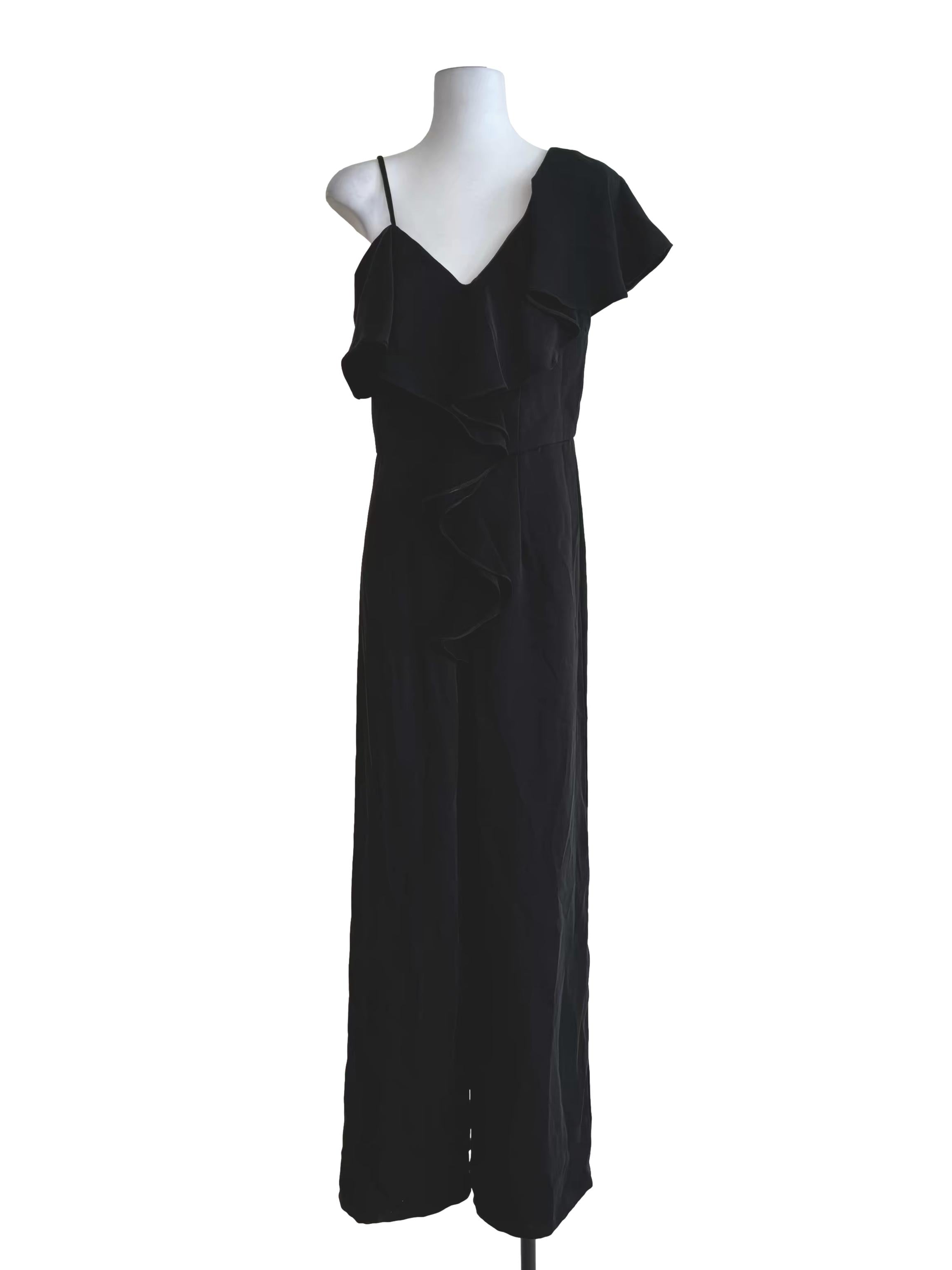 Rich Black Asymmetrical Jumpsuit