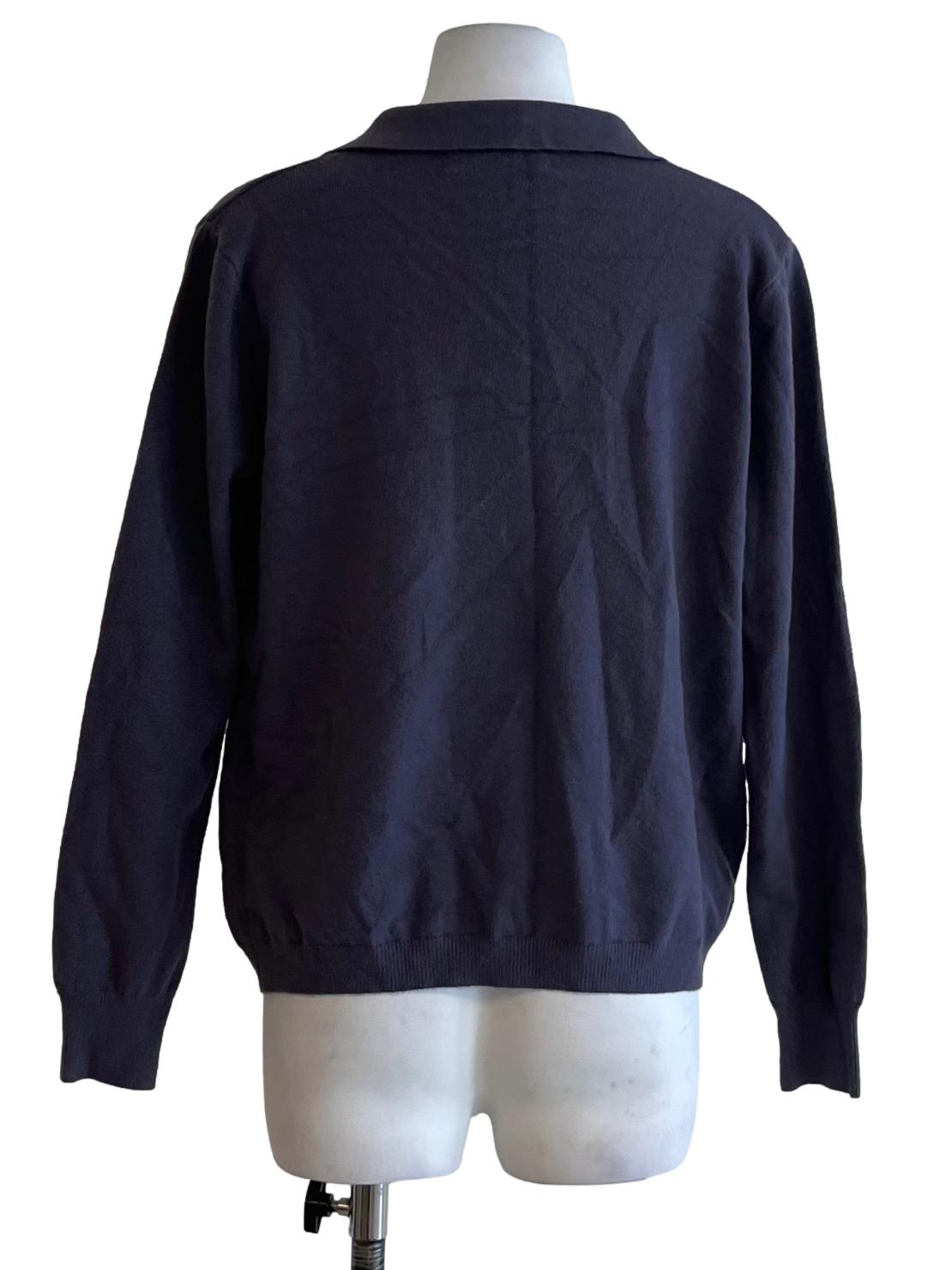 Dark Purple Wing Collar Sweatshirt