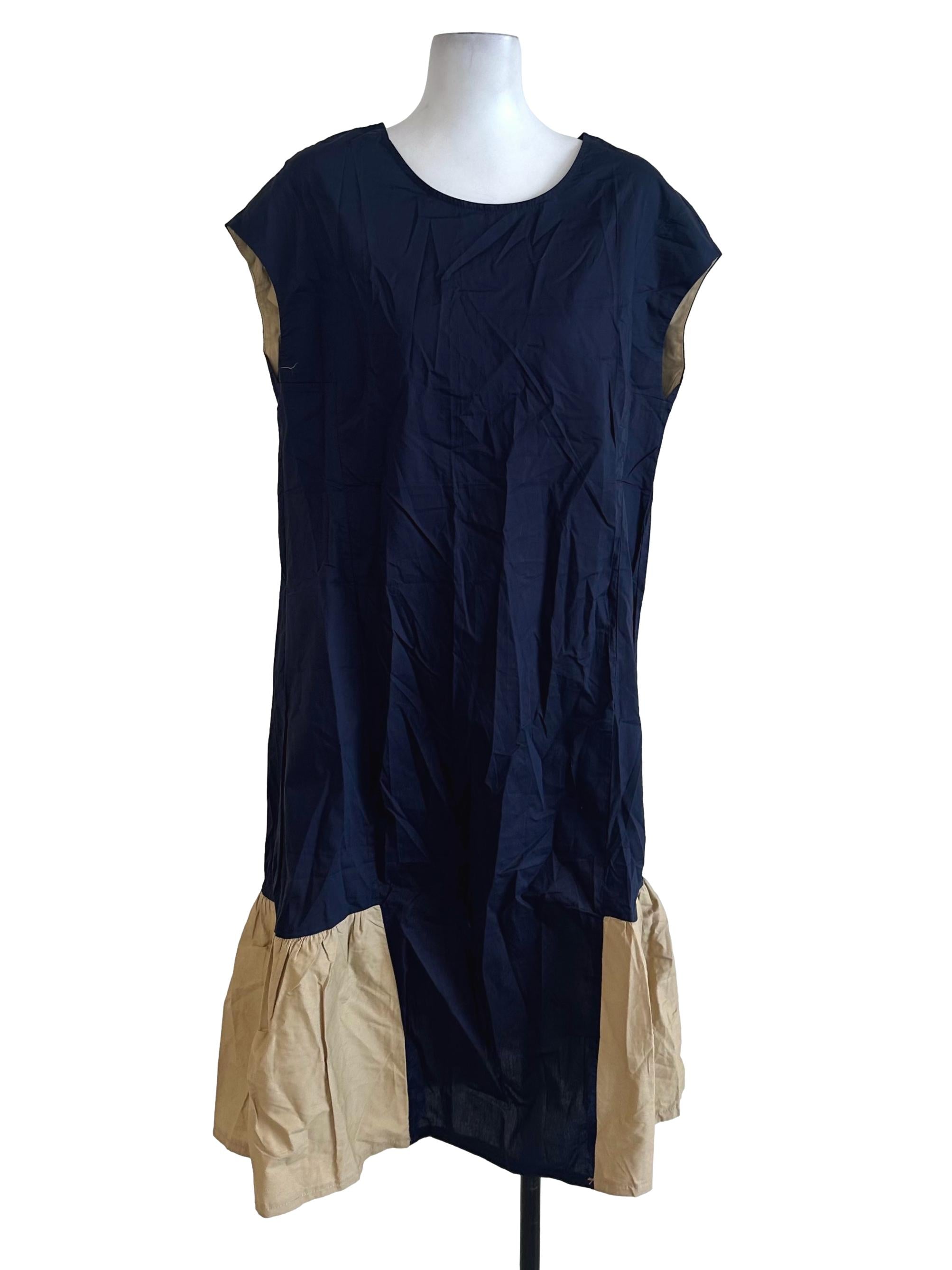 Navy Blue Plain Dress