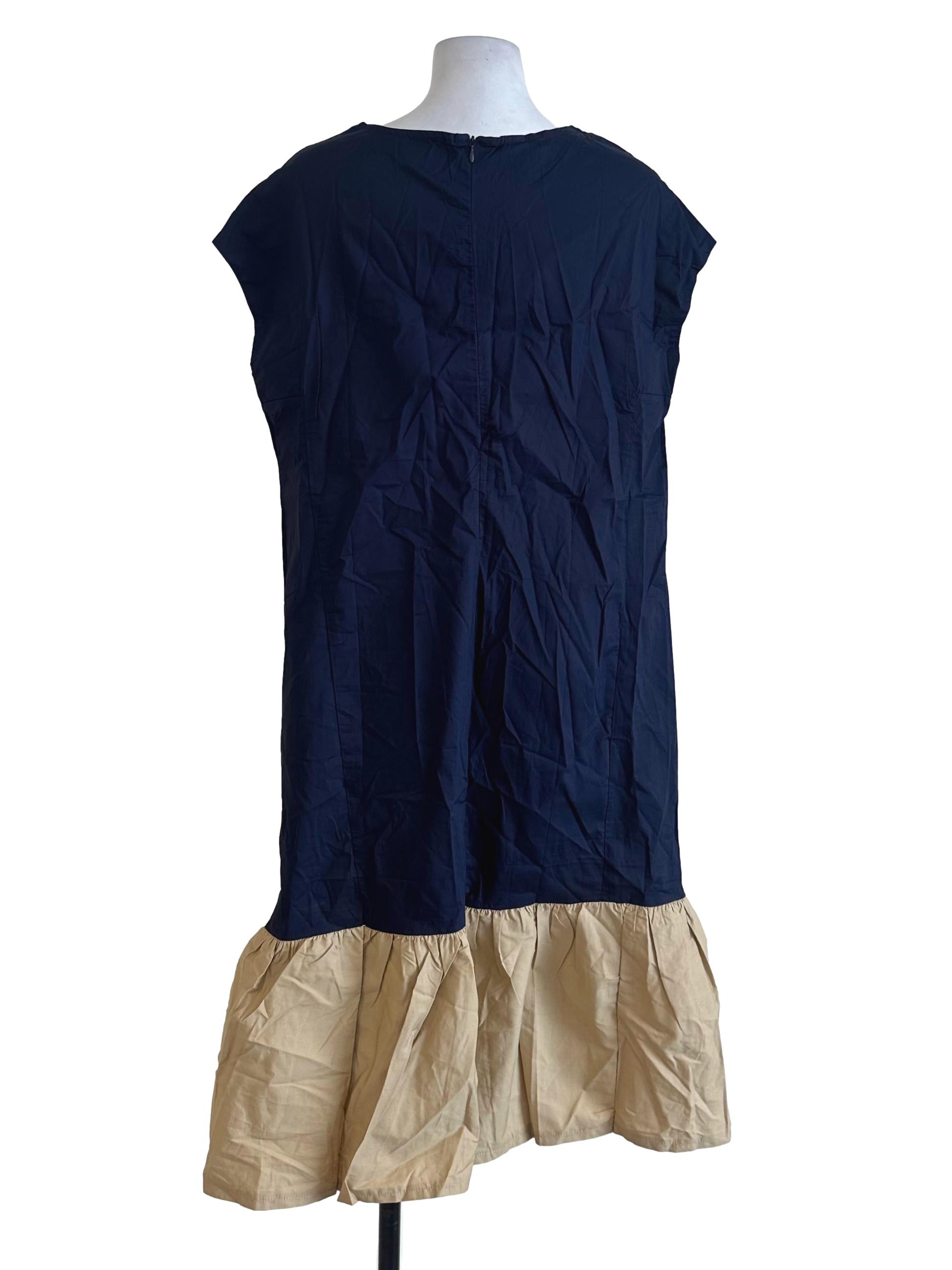 Navy Blue Plain Dress