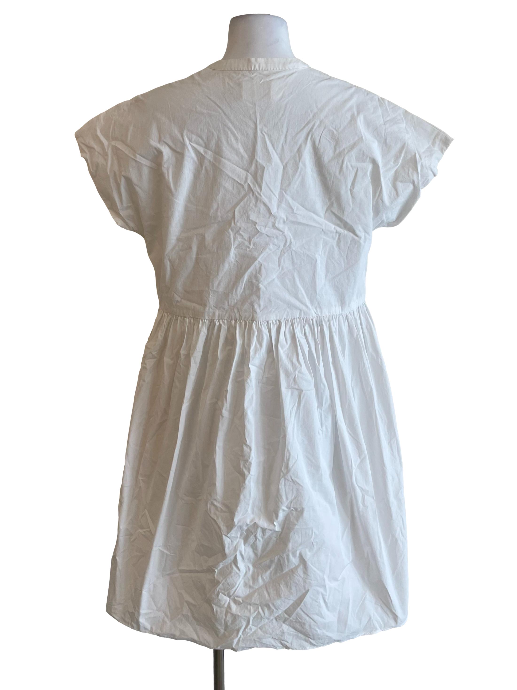 White Cotton Shift Dress OSN