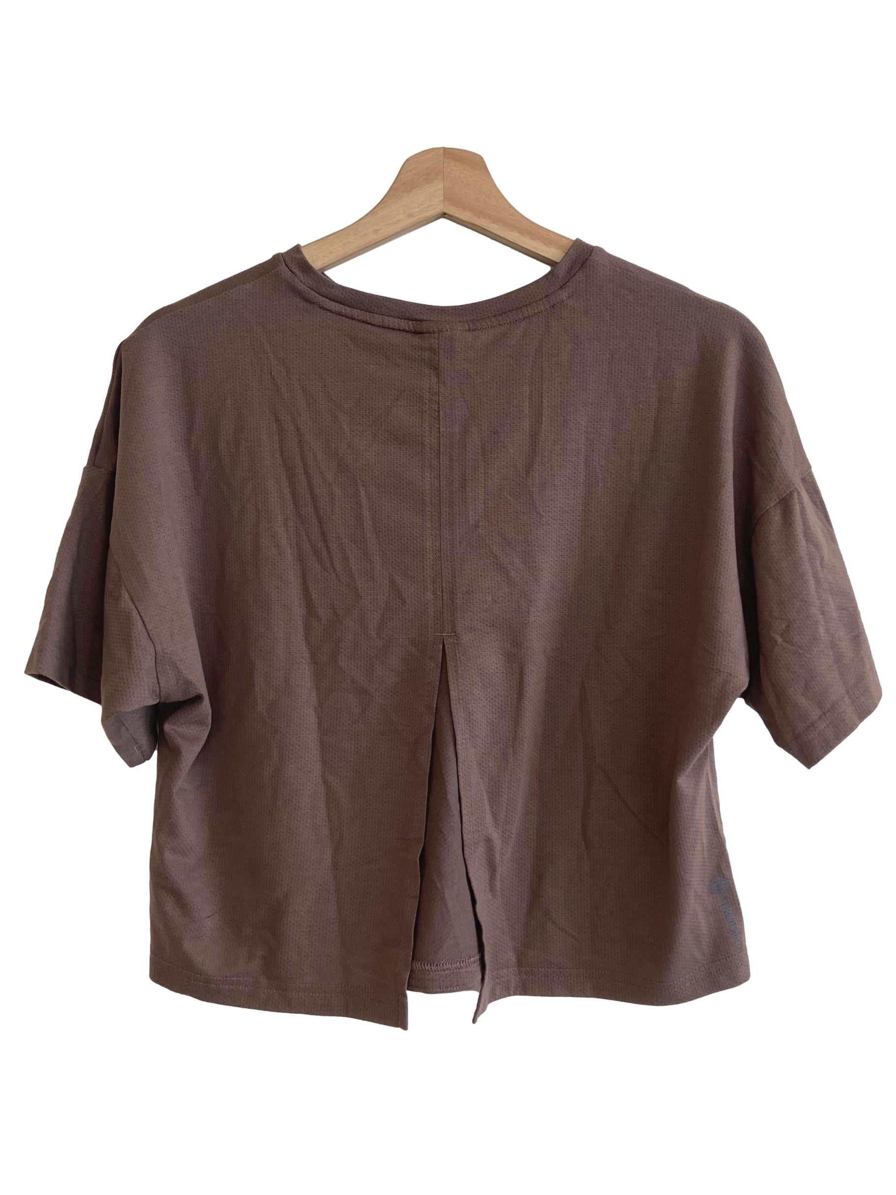Coffee Brown Slit Top