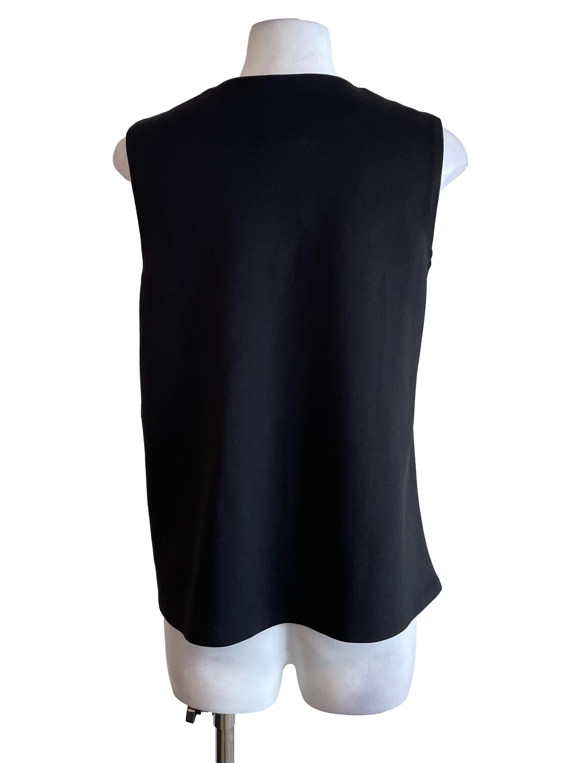 Black Draped A-Line Top