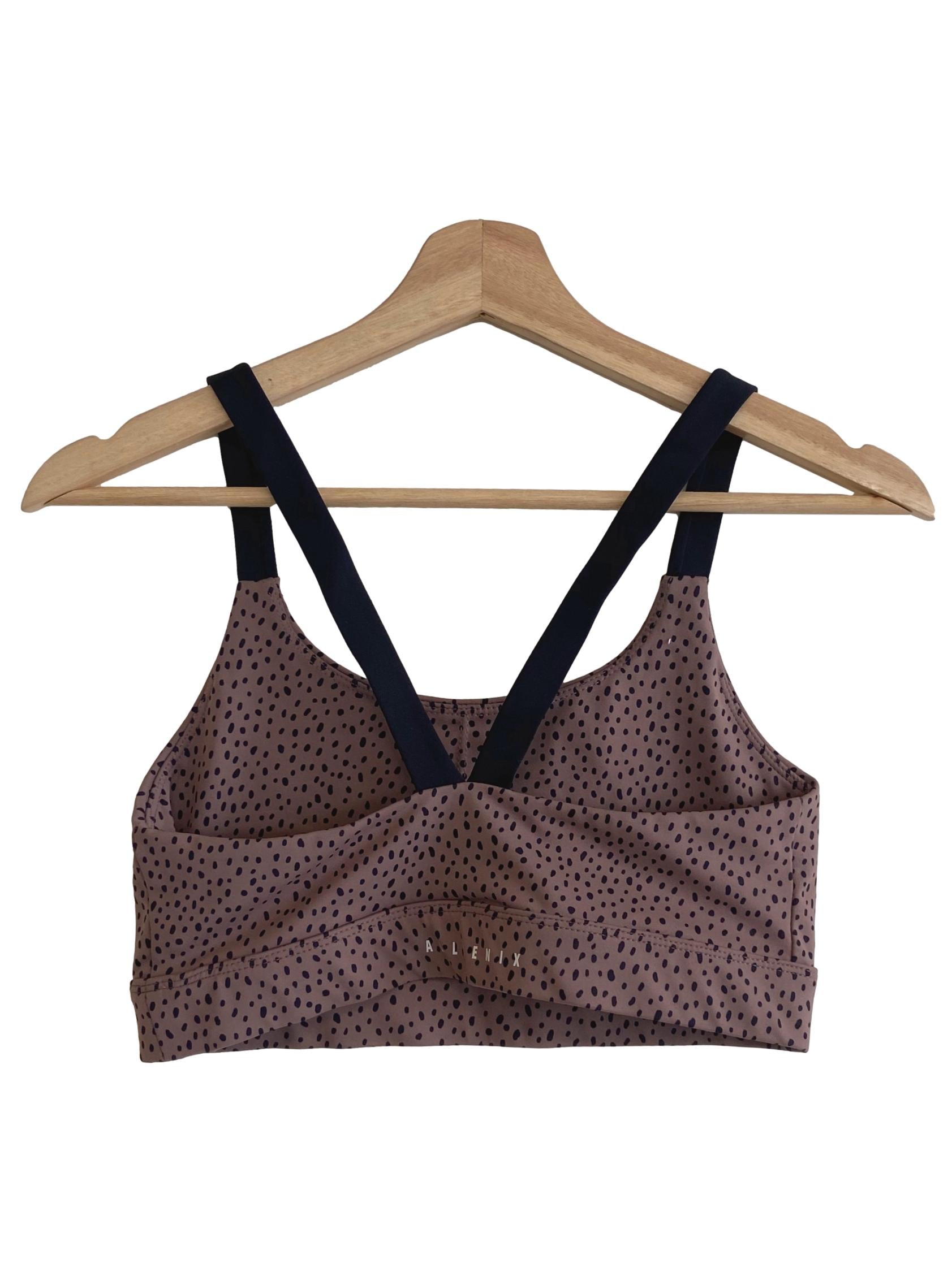 Blush Red & Black Leopard Sport Bra